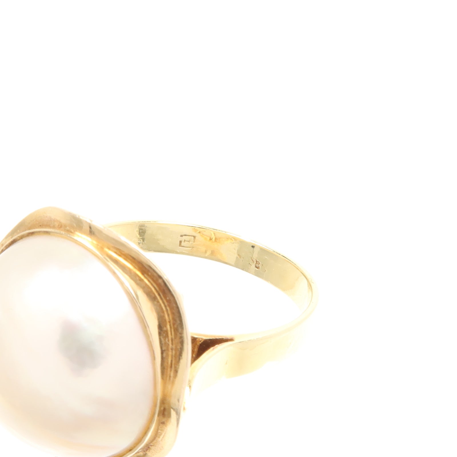 JEWELRY 14K黃金Pearl Ring珍珠戒指US#6.25