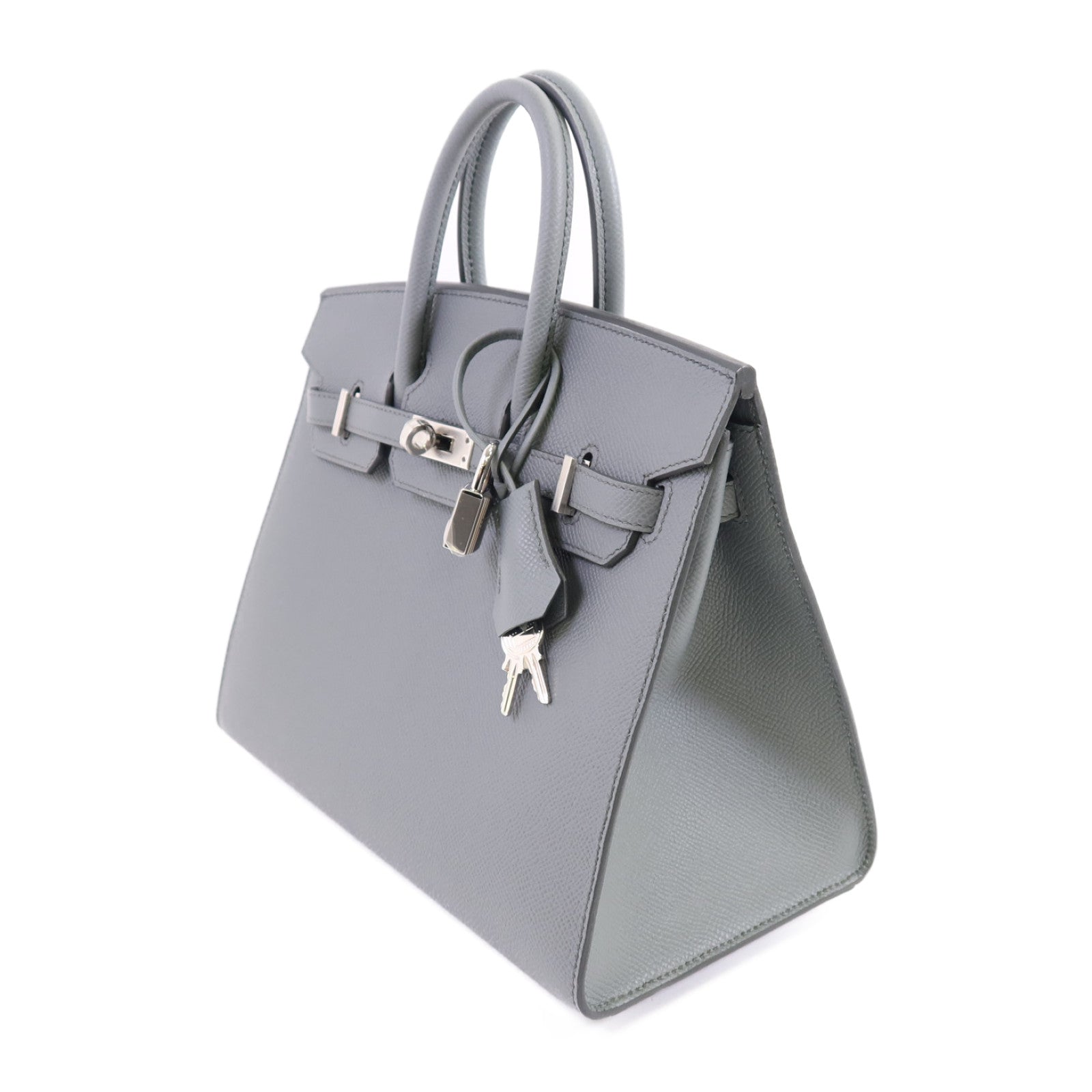 HERMES Epsom皮革Birkin Sellier 25銀扣手挽袋