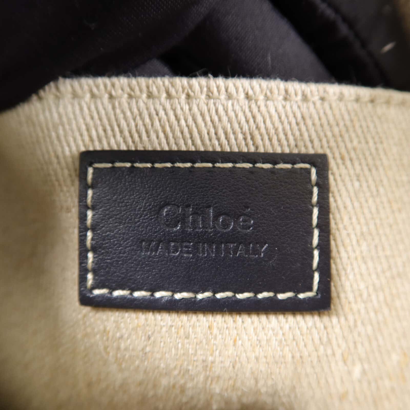 Chloe 帆布Mini Woody手挽肩背兩用袋