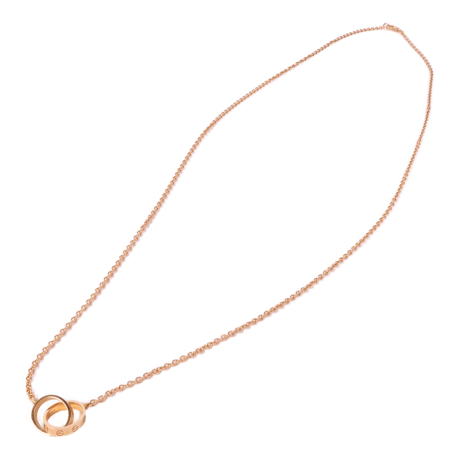 CARTIER 18K玫瑰金Love Necklace項鍊