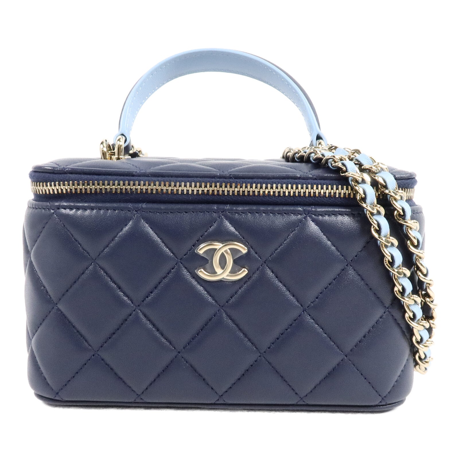 CHANEL 羊皮皮革Top Handle Vanity Case手挽肩背兩用袋