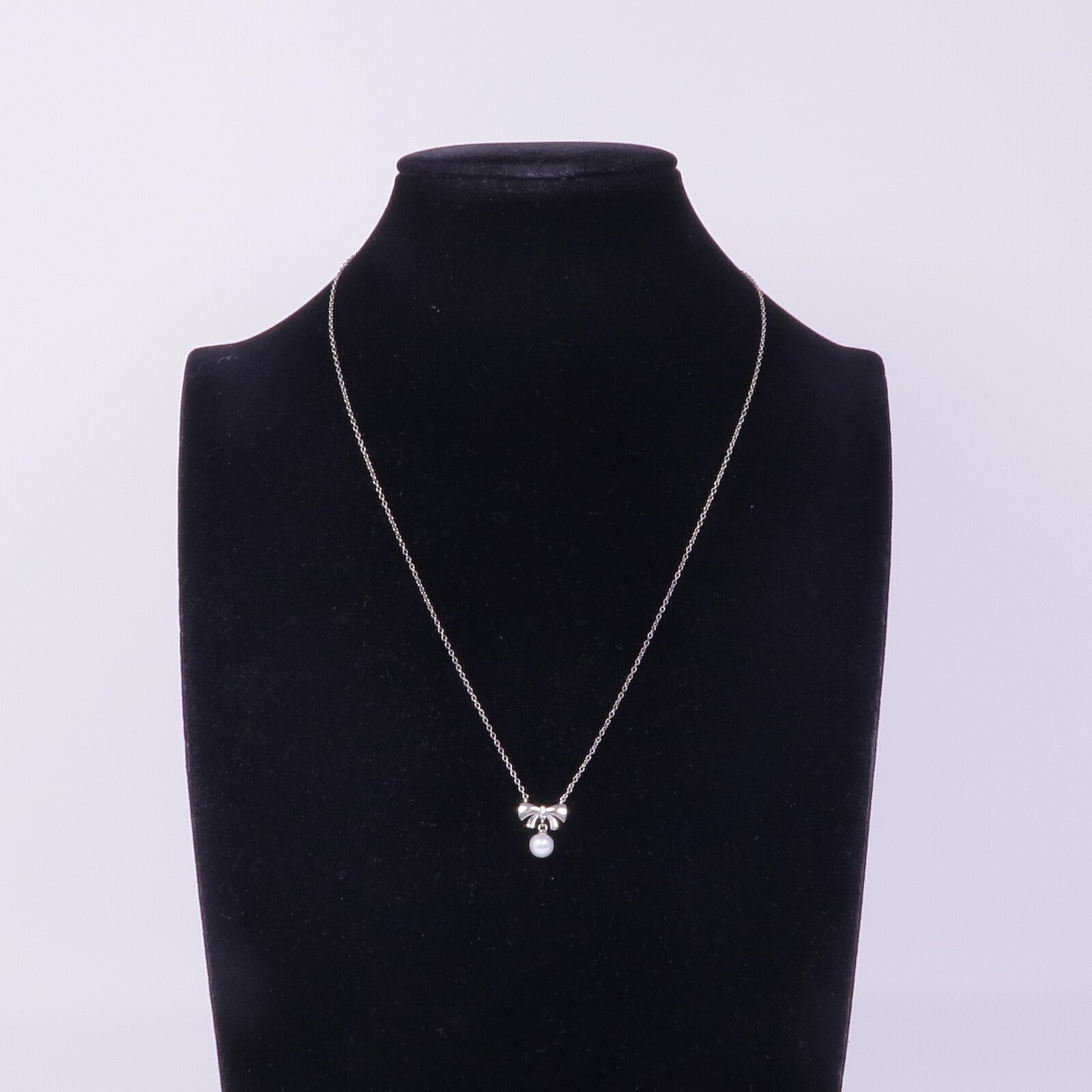 JEWELRY 925純銀Pearl Diamond Necklace珍珠/鑽石項鍊