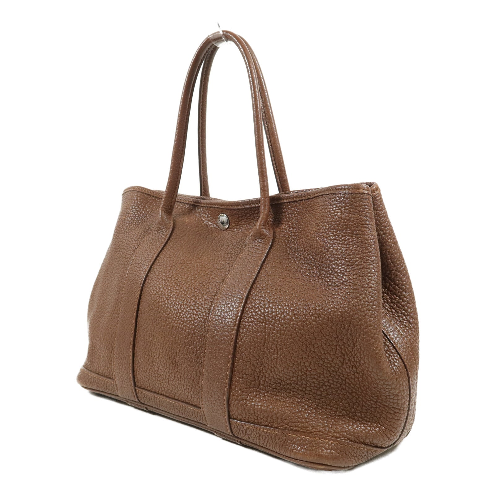 HERMES Negonda皮革Garden Party TPM手挽袋Marron Fonce