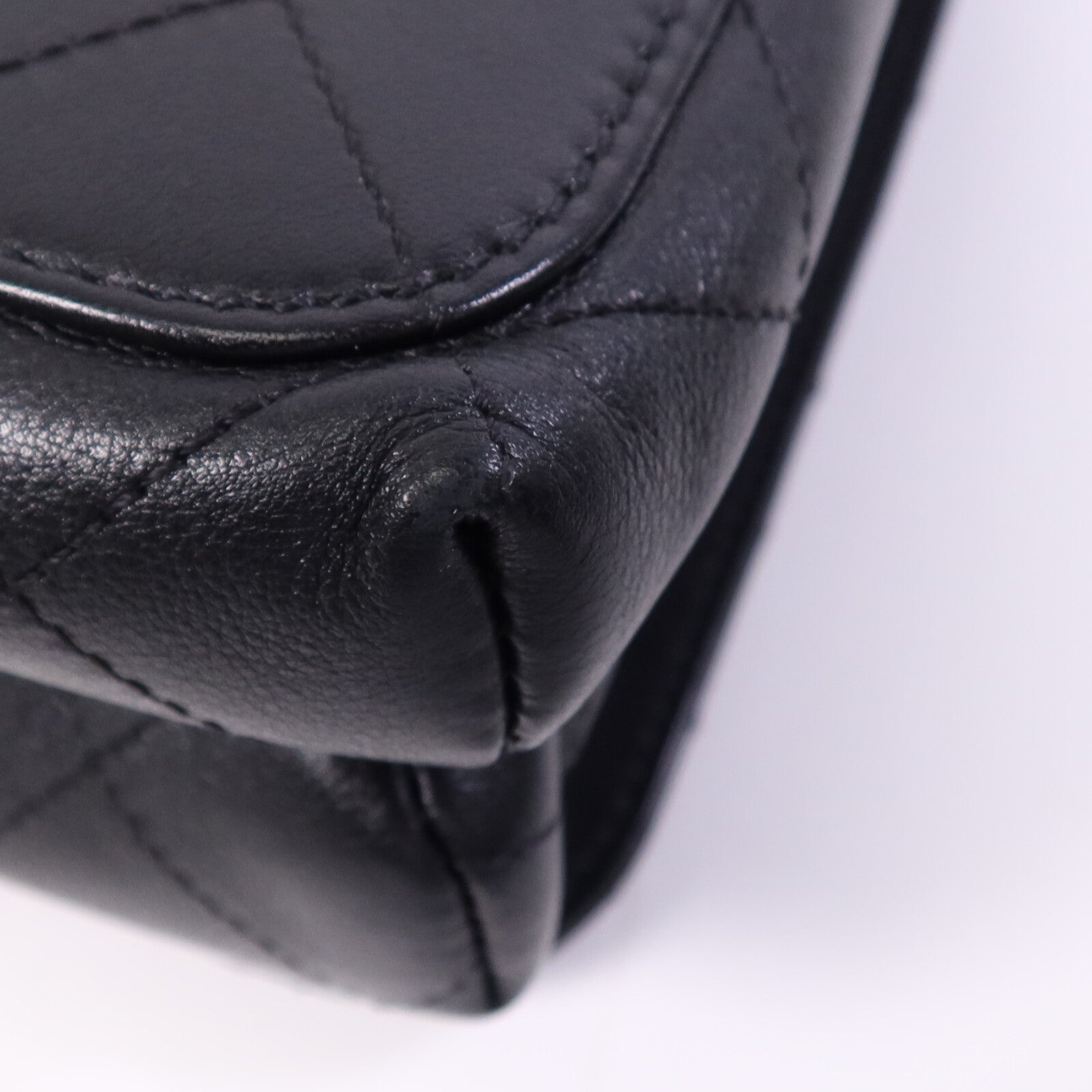 CHANEL 牛皮皮革Chain Shoulder Bag金扣鏈帶手挽肩背兩用袋