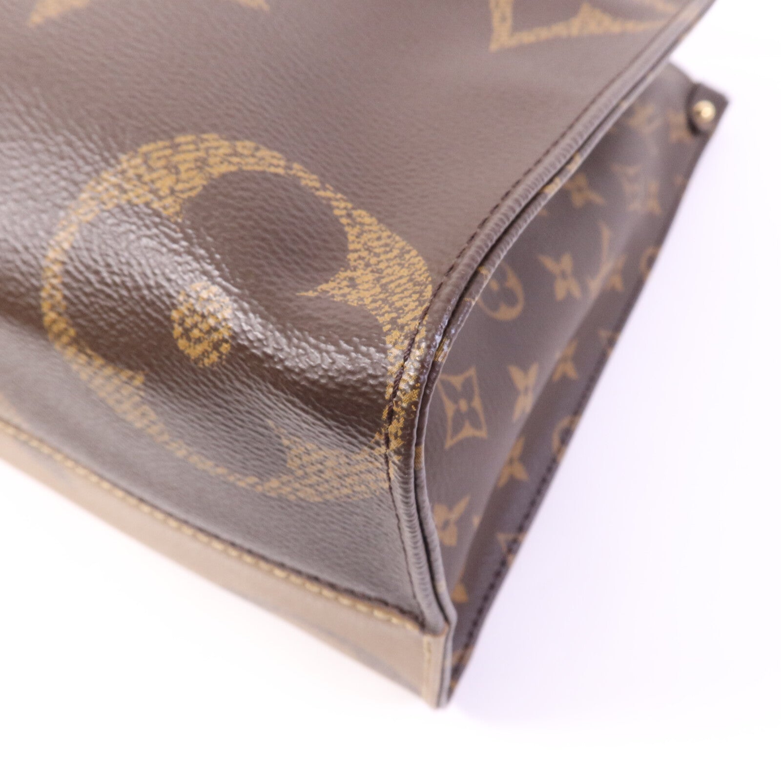 LOUIS VUITTON Monogram Giant On The Go MM金扣手挽肩背兩用袋