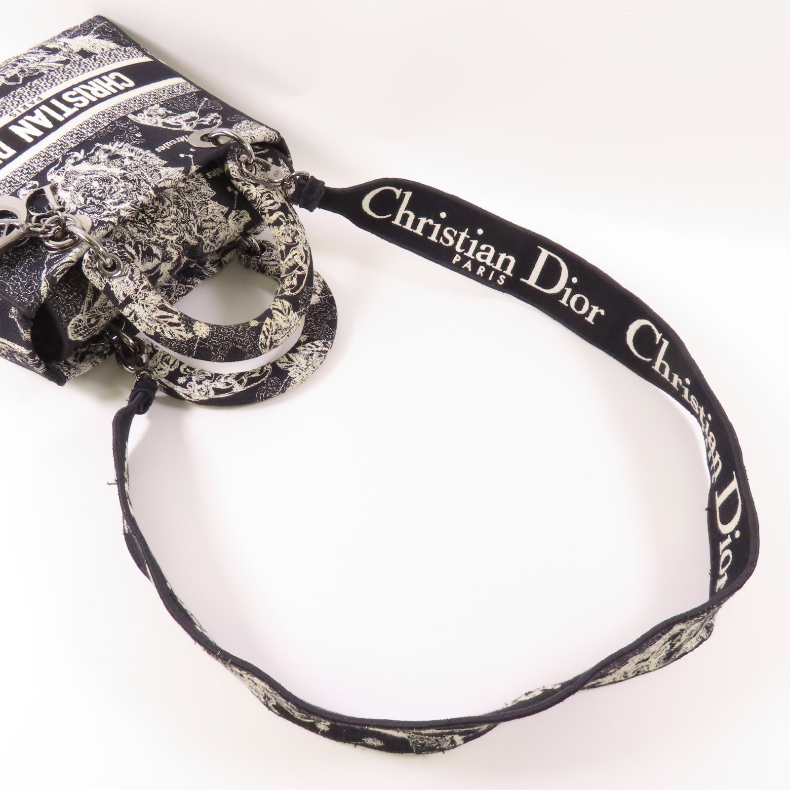 Dior 【激減優惠】帆布Lady D-Lite Medium手挽肩背兩用袋