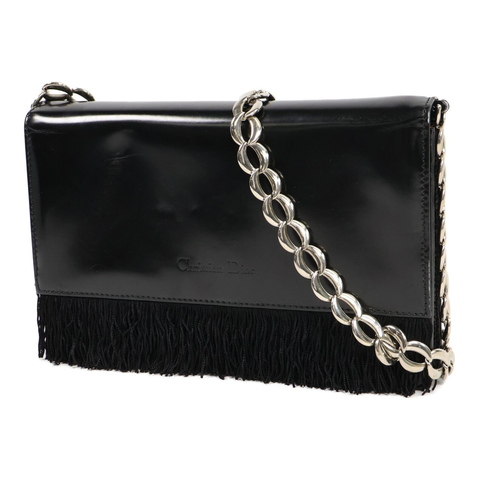 Dior 漆皮皮革Chain Shoulder Bag鏈帶肩背袋
