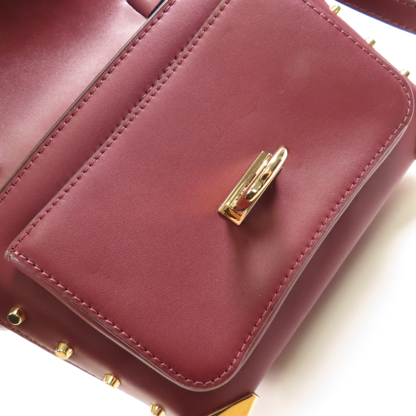 Michael Kors 牛皮皮革Mini Manhattan Bag金扣手挽肩背兩用袋