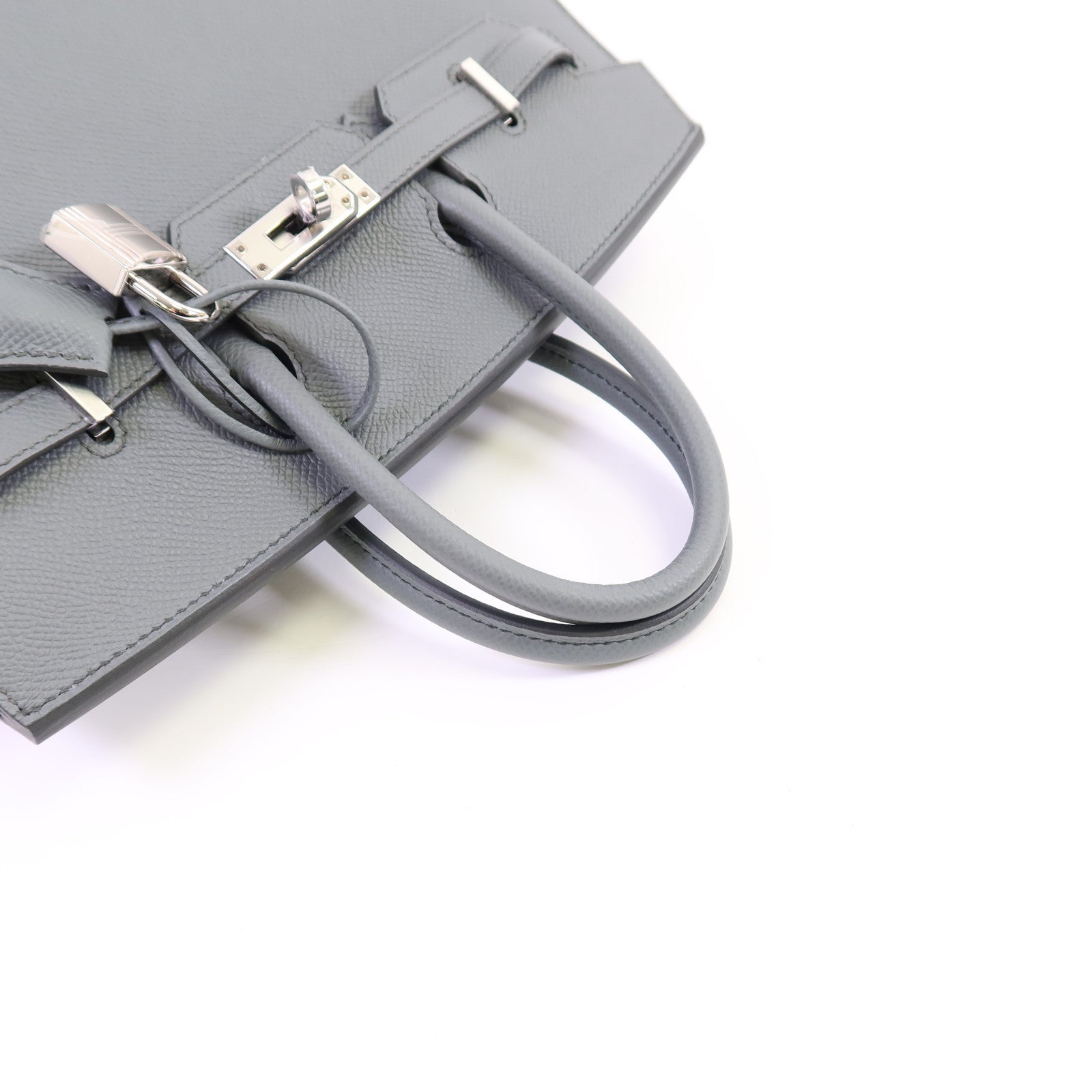 HERMES Epsom皮革Birkin Sellier 25銀扣手挽袋