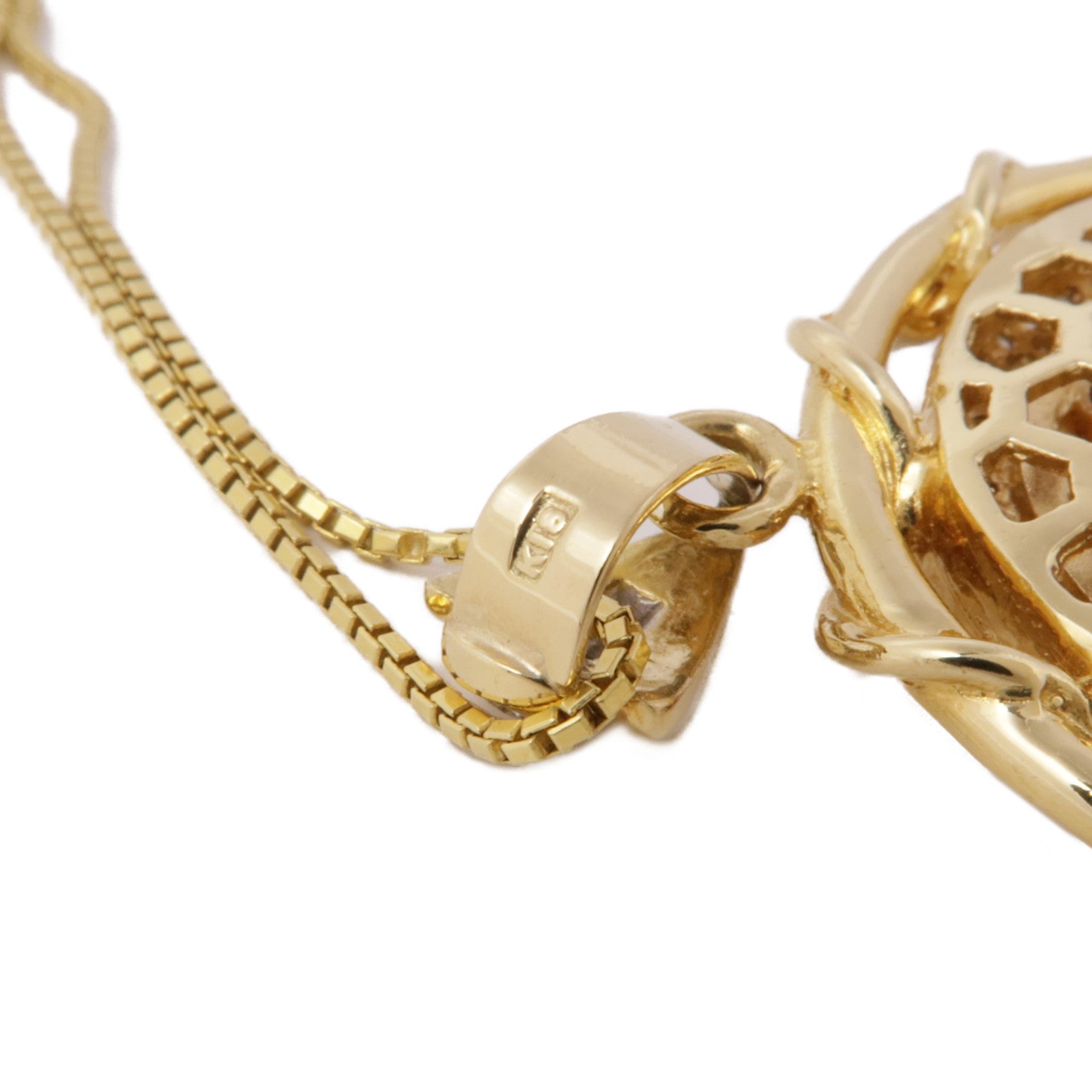 JEWELRY Ruby Diamond Necklace 18K Yellow Gold