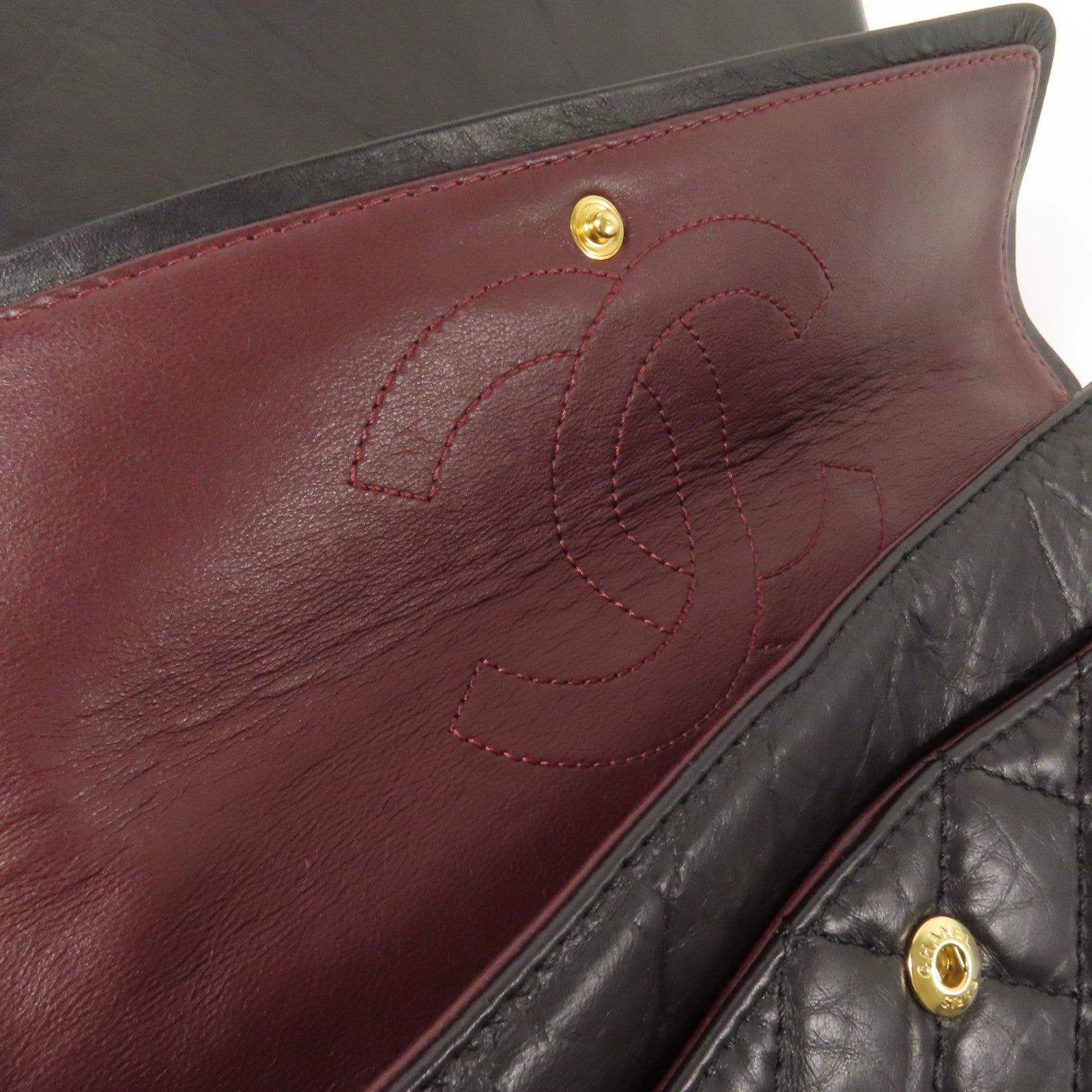 CHANEL 牛皮皮革2.55金扣鏈帶肩背袋