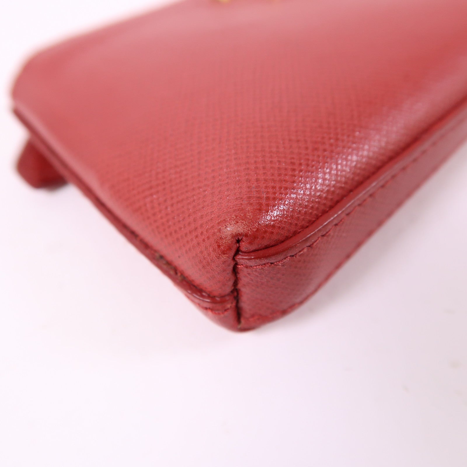 PRADA 皮革Coin Case金扣零錢包