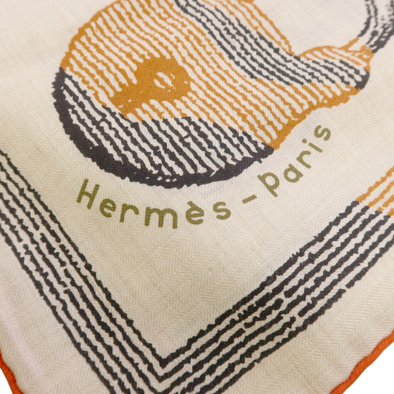 HERMES 【激減優惠】羊絨/絲質Mors A Jouets Bandana Shawl 140x140絲巾