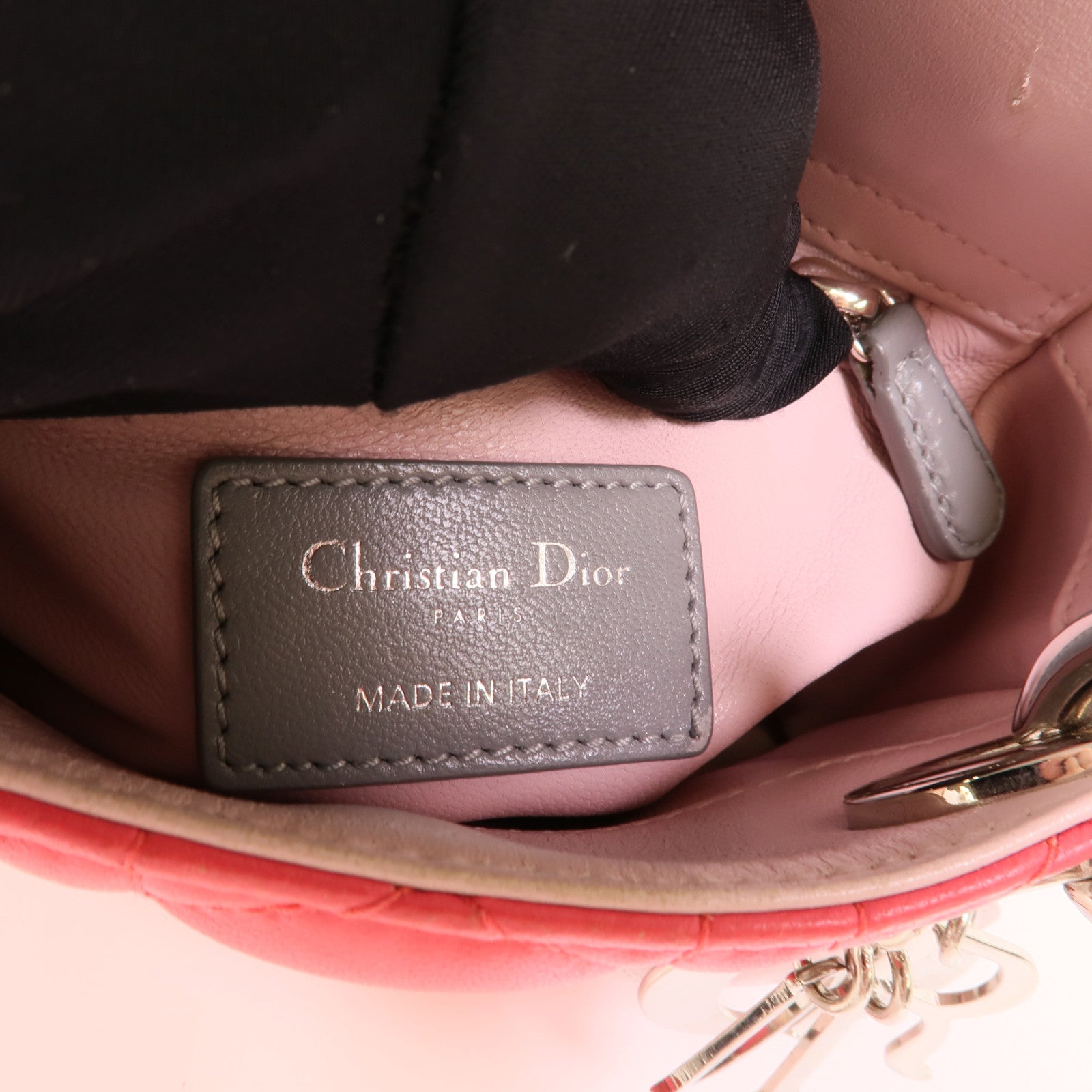 Dior 羊皮皮革Mini Lady Dior手挽肩背兩用袋