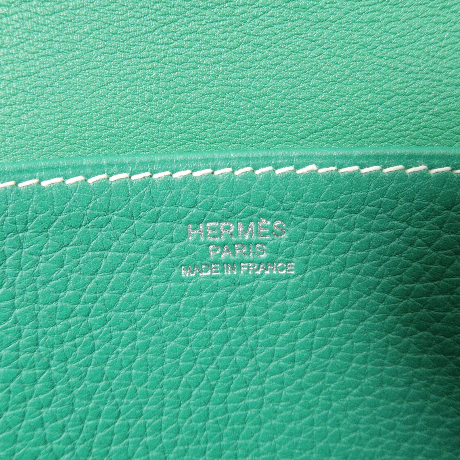 HERMES Clemence皮革Halzan 31手挽肩背兩用袋Menthe