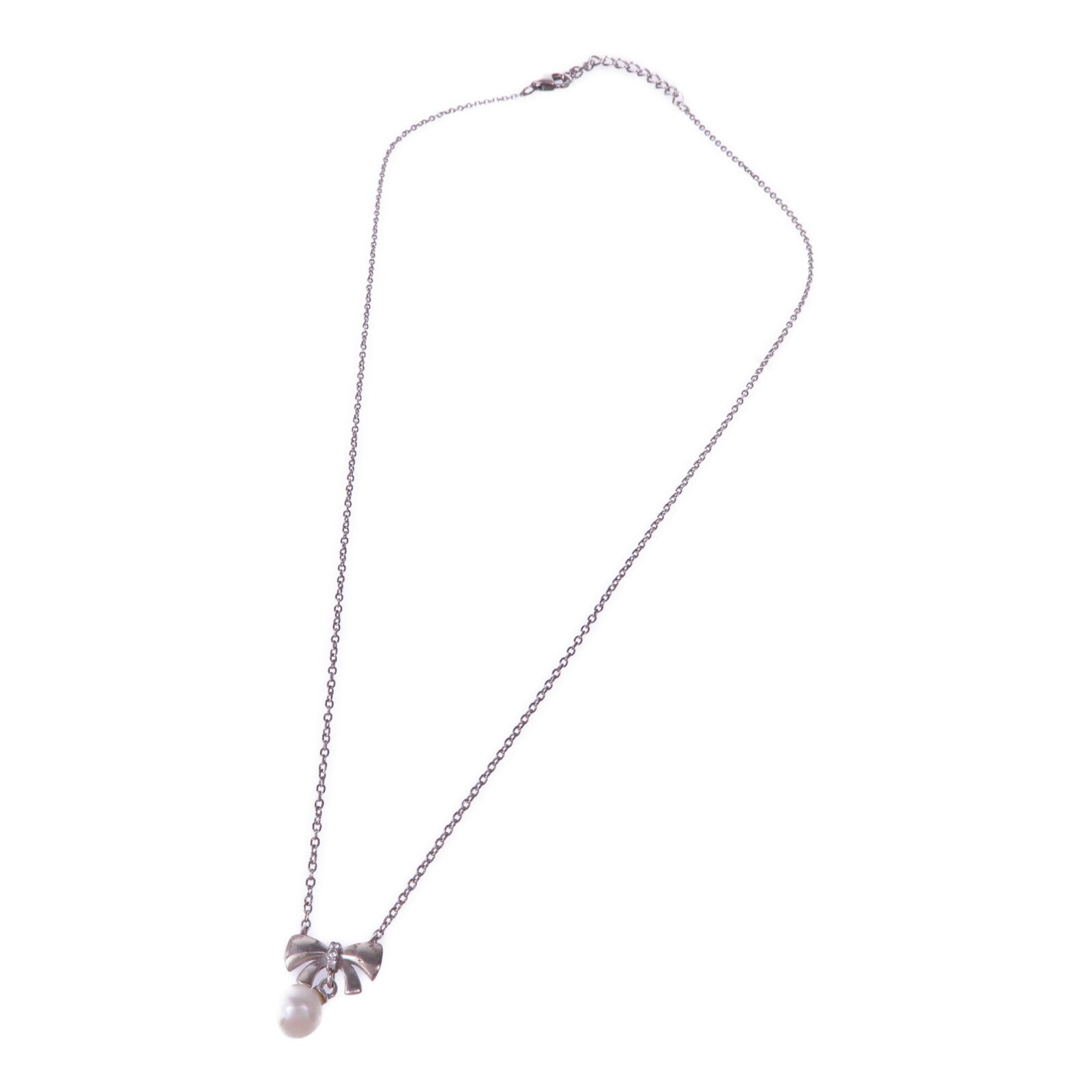 JEWELRY 【激減優惠】925純銀Pearl Diamond Necklace珍珠/鑽石項鍊