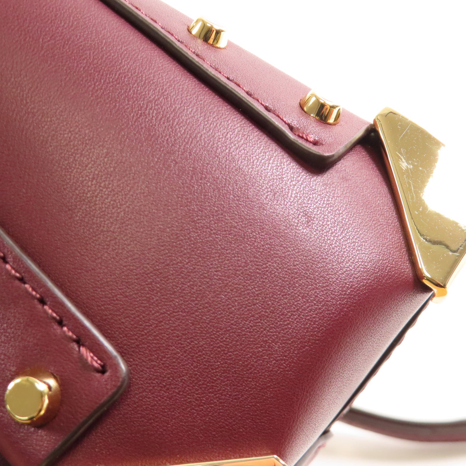 Michael Kors 牛皮皮革Mini Manhattan Bag金扣手挽肩背兩用袋