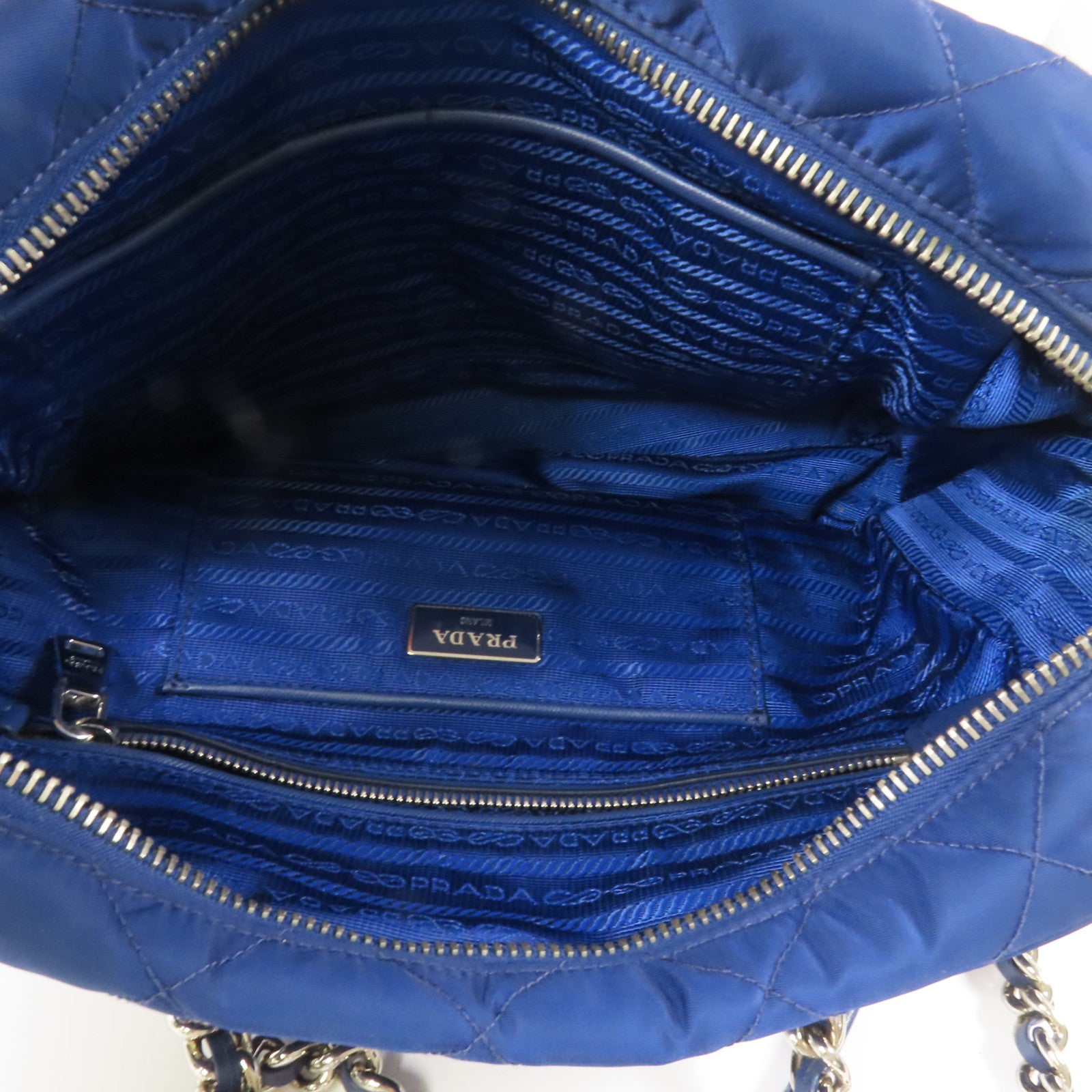 PRADA 尼龍Shoulder Bag銀扣肩背袋