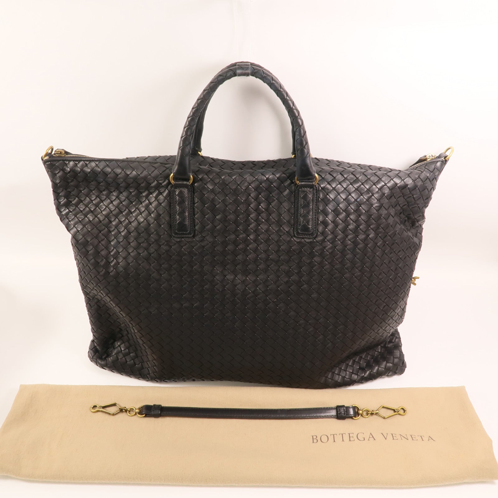 BOTTEGA VENETA 羊皮皮革Tote Bag金扣手挽袋