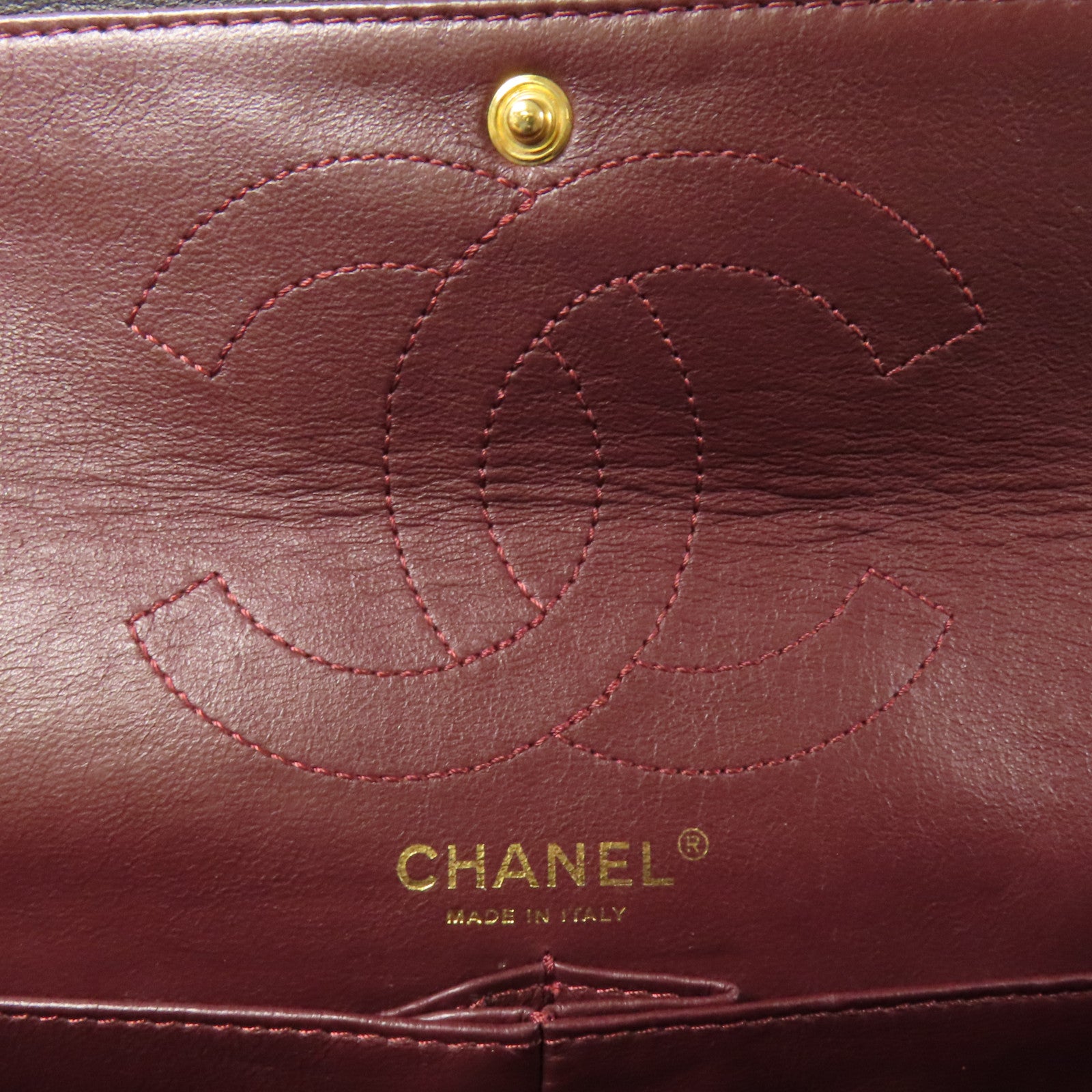 CHANEL 牛皮皮革2.55金扣鏈帶肩背袋