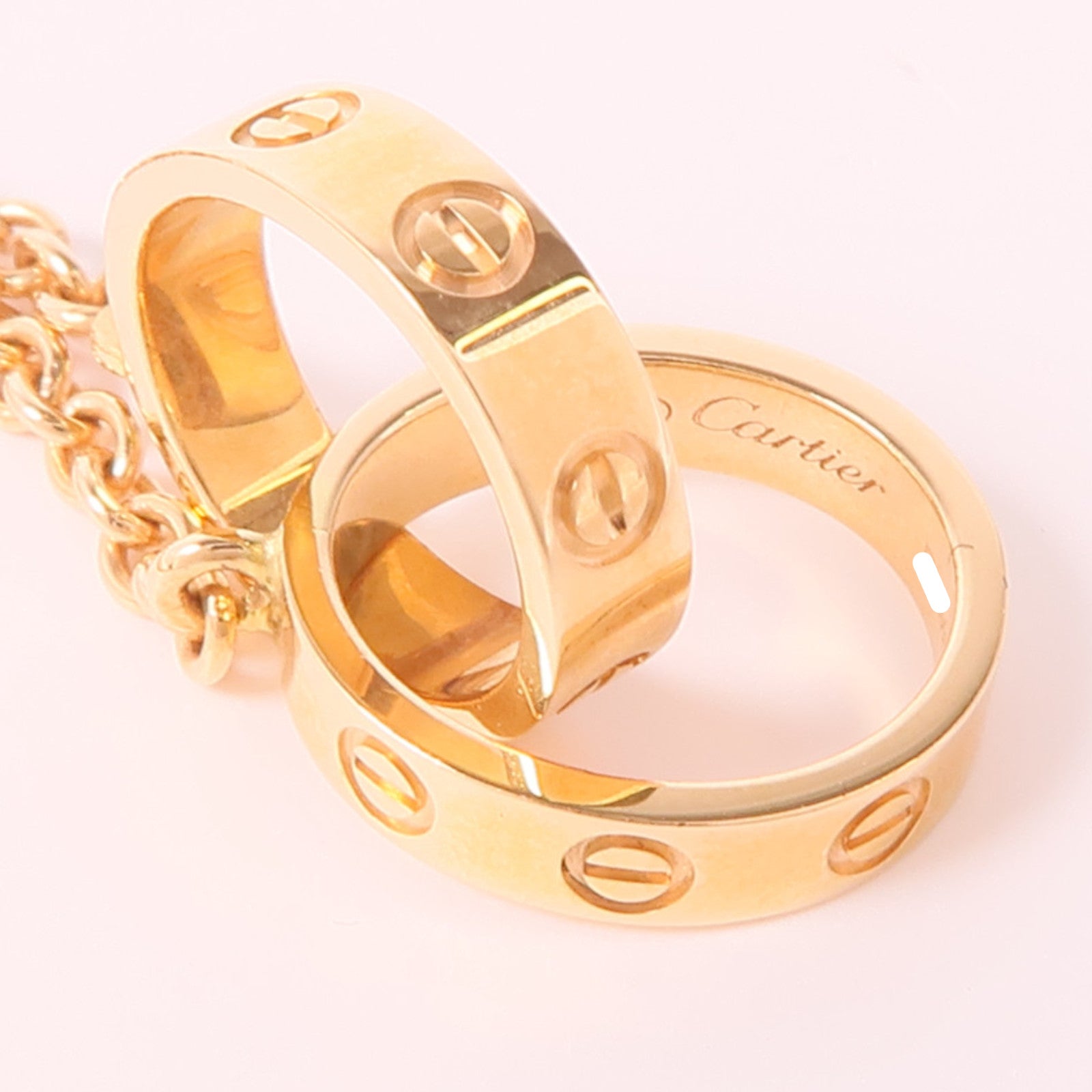 CARTIER 18K玫瑰金Love Necklace項鍊