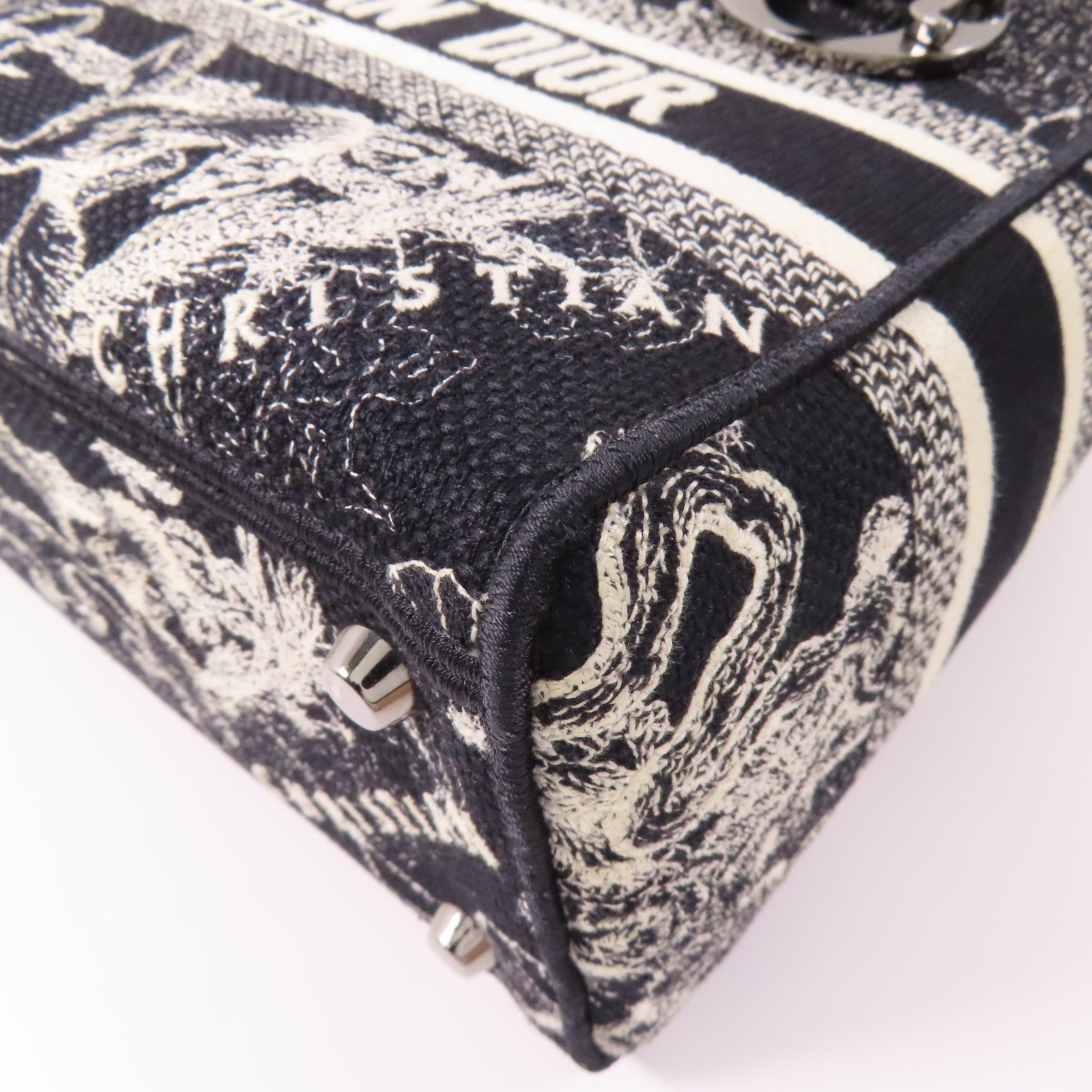 Dior 帆布Lady D-Lite Medium手挽肩背兩用袋