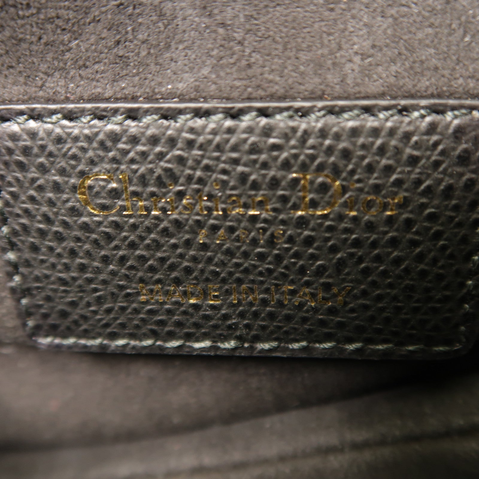 Dior 牛皮皮革Mini Saddle金扣手挽袋
