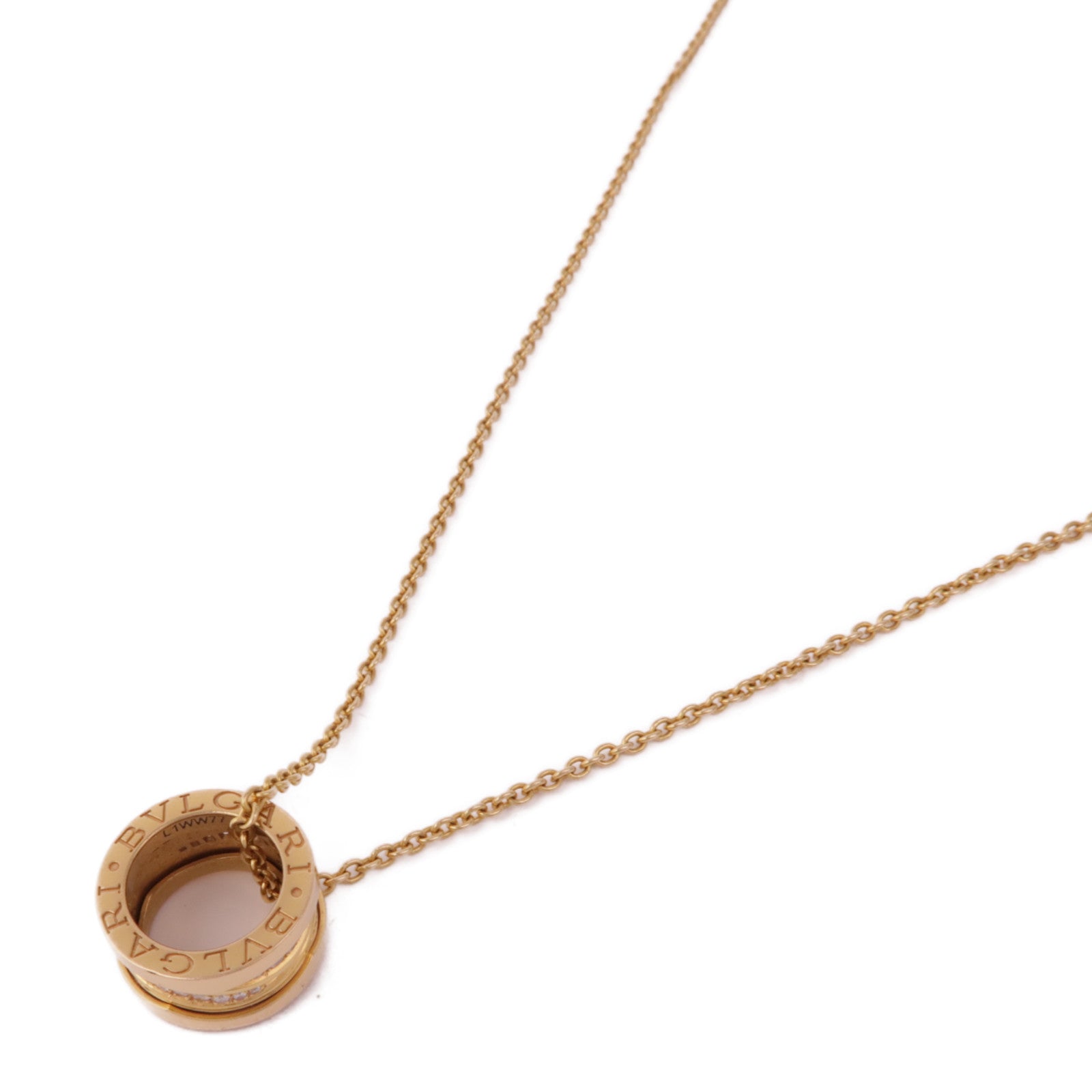BVLGARI 【激減優惠】18K玫瑰金B-zero1 Necklace Diamond鑽石項鍊