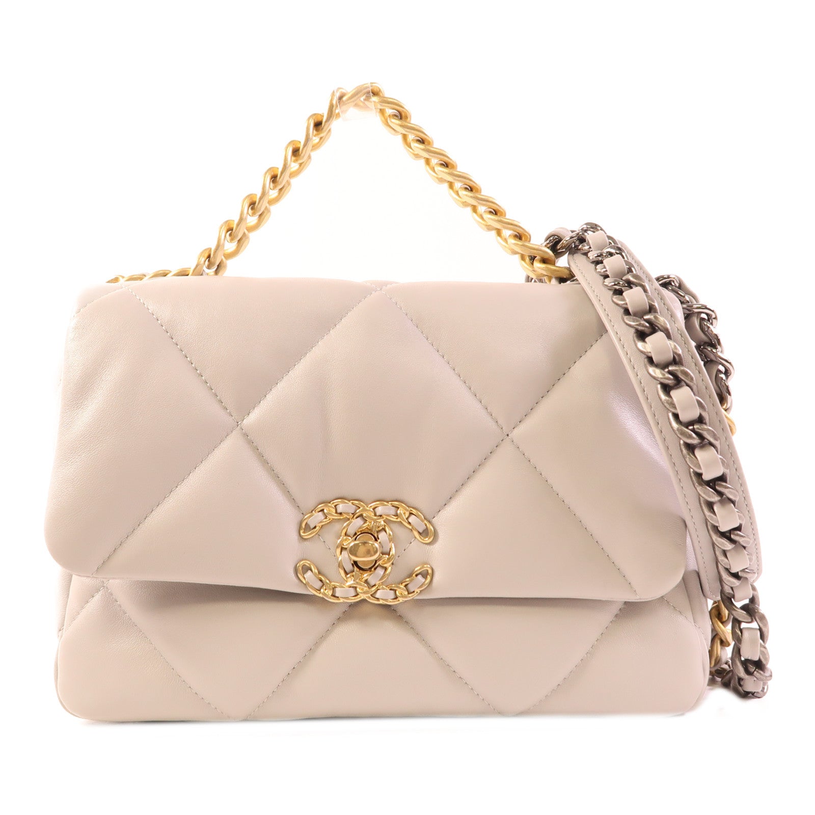 CHANEL 羊皮皮革Chanel 19 Small手挽肩背兩用袋