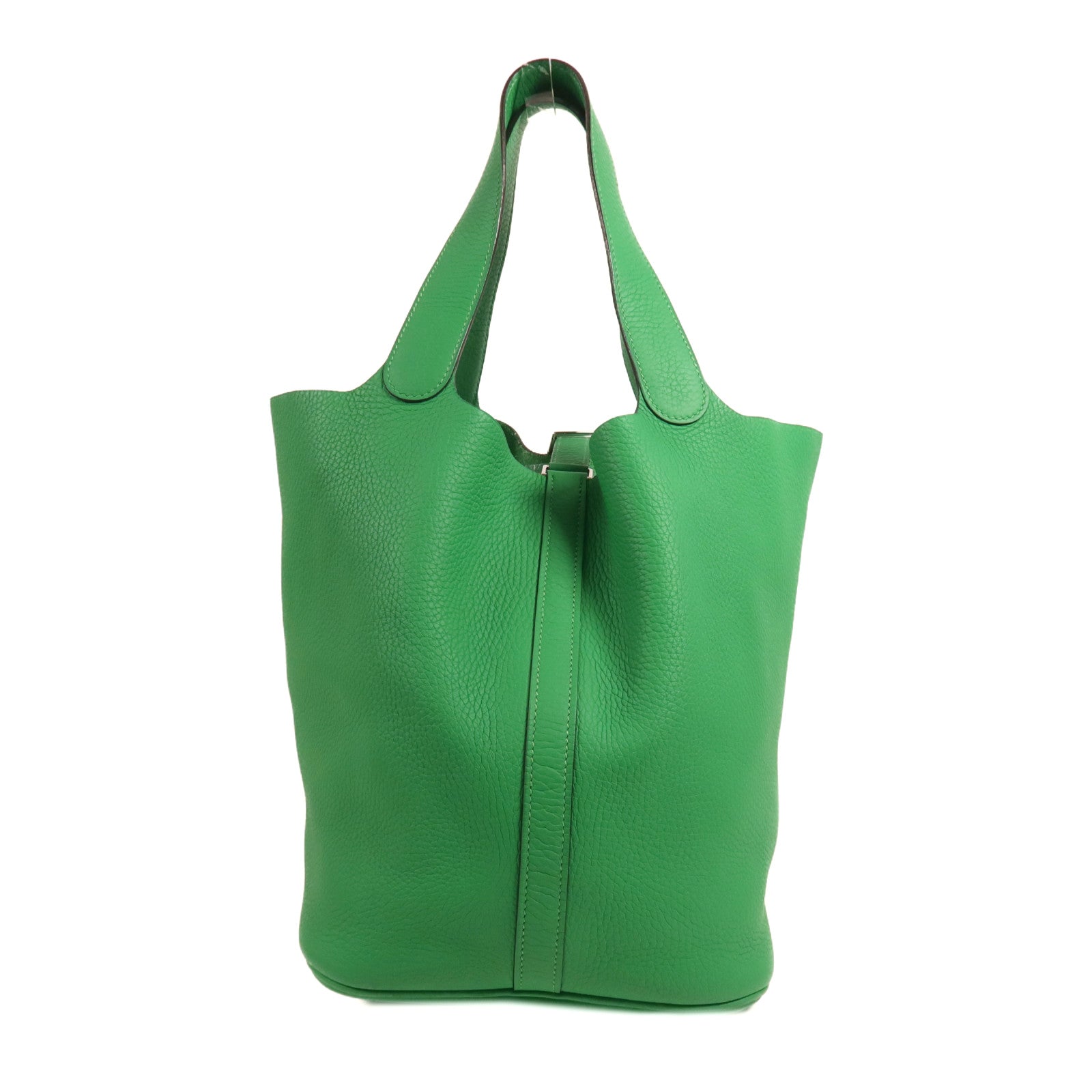 HERMES Clemence皮革Picotin GM銀扣手挽袋