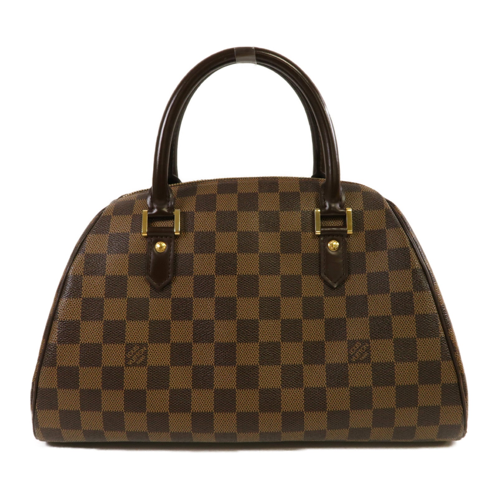 LOUIS VUITTON 【激減優惠】Damier Ebene Rivera MM金扣手挽袋啡色