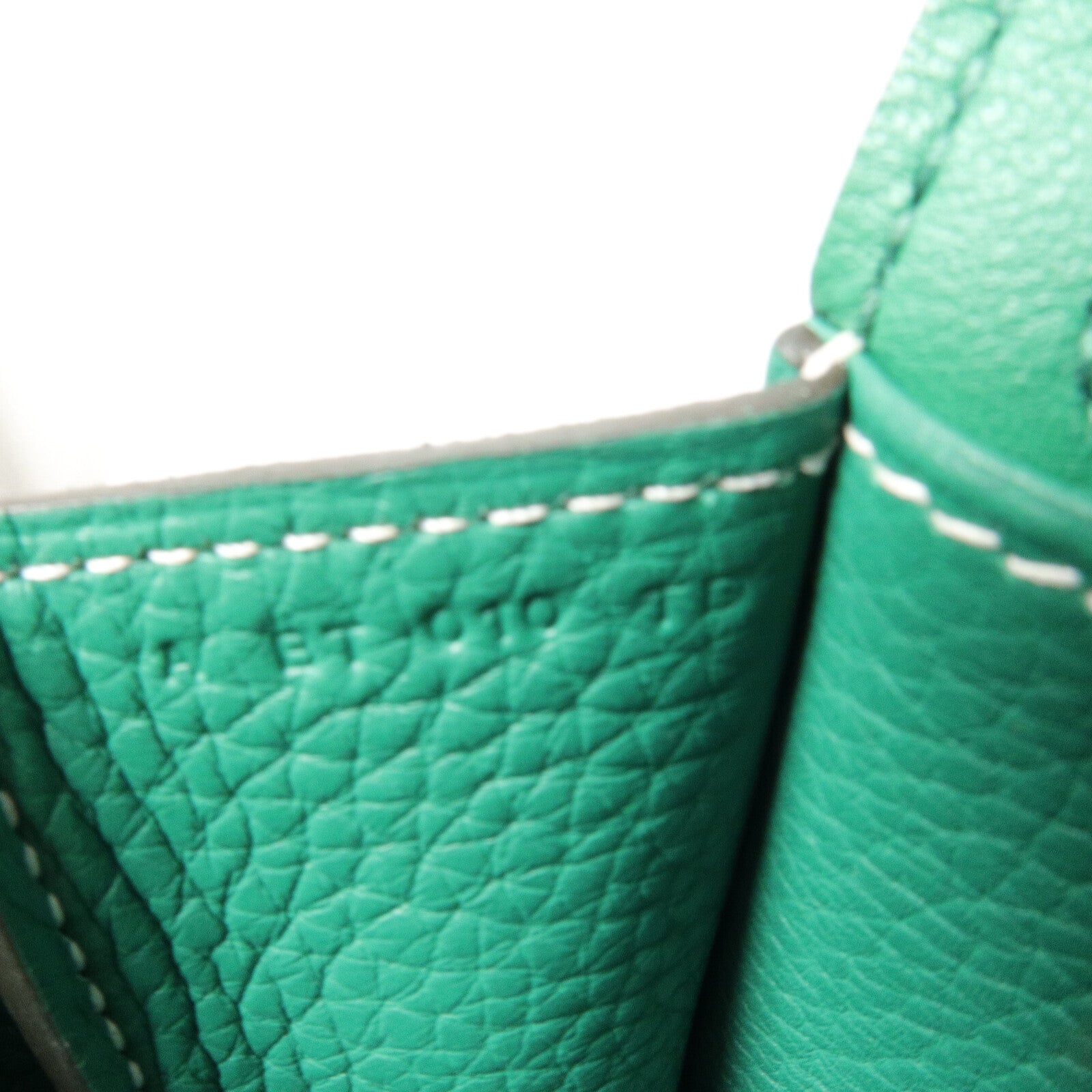 HERMES Clemence皮革Halzan 31手挽肩背兩用袋Menthe