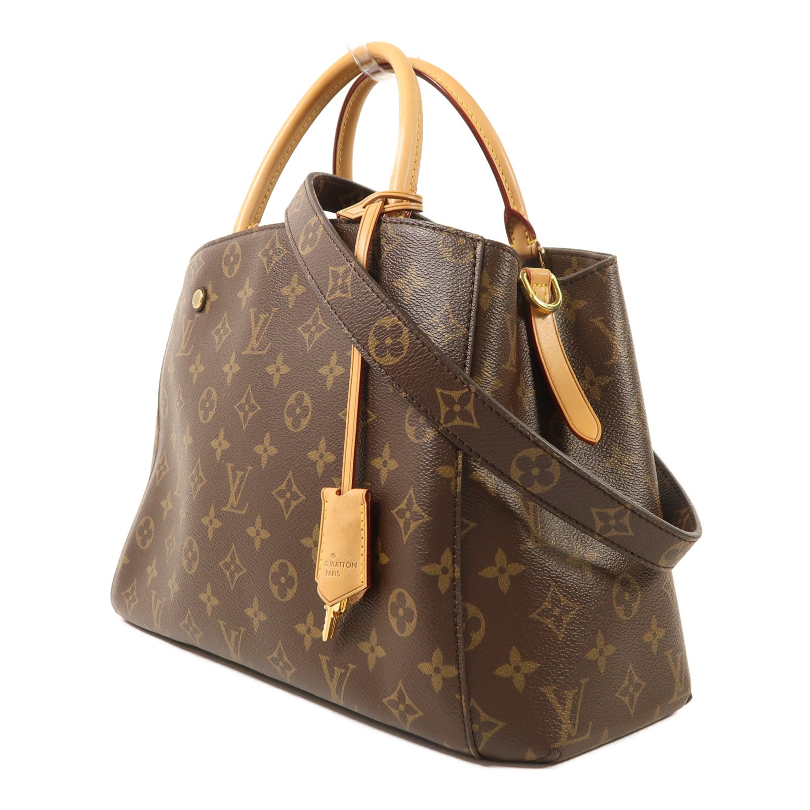 LOUIS VUITTON Monogram Montaigne MM金扣手挽肩背兩用袋