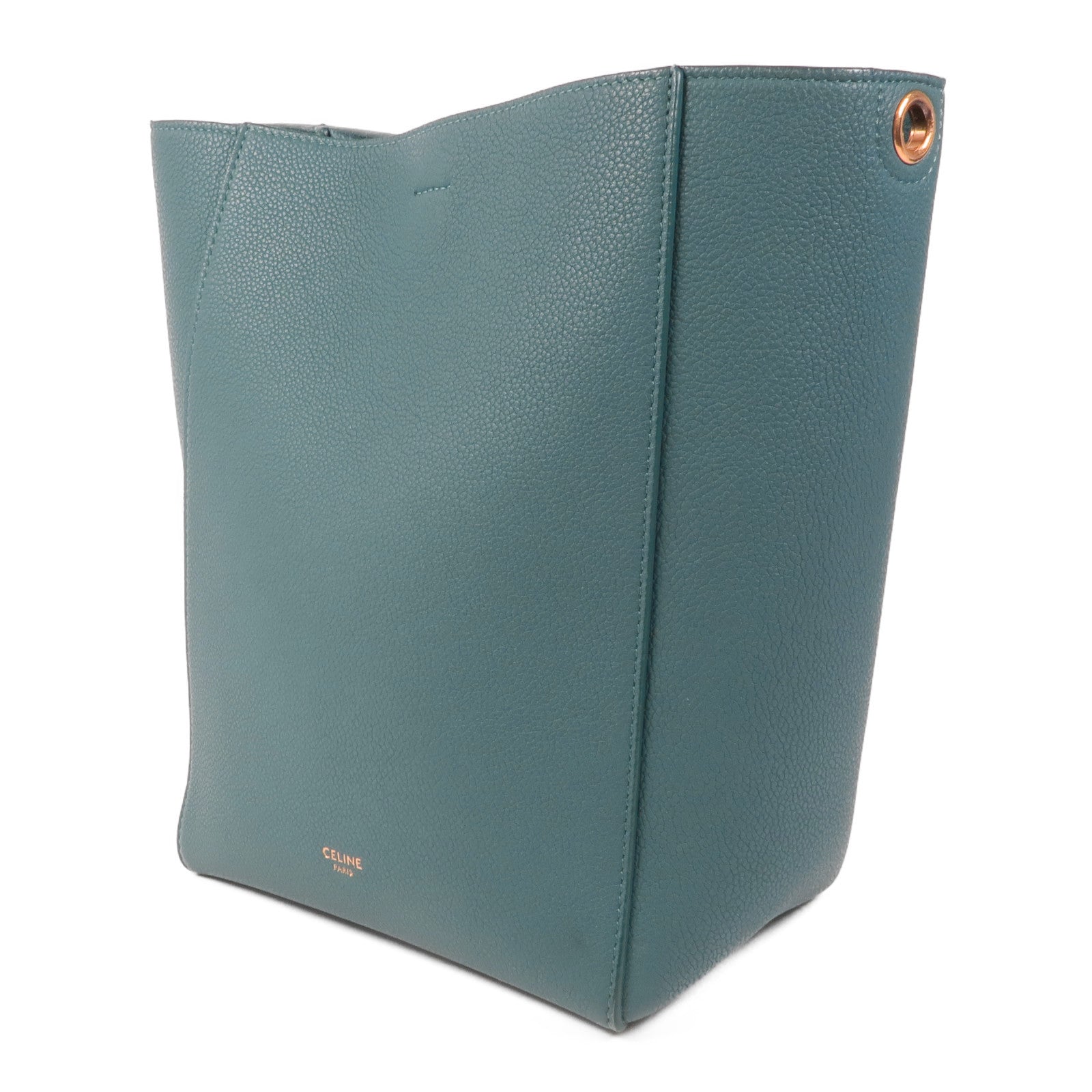 CELINE 牛皮皮革Sangle Bucket金扣肩背袋