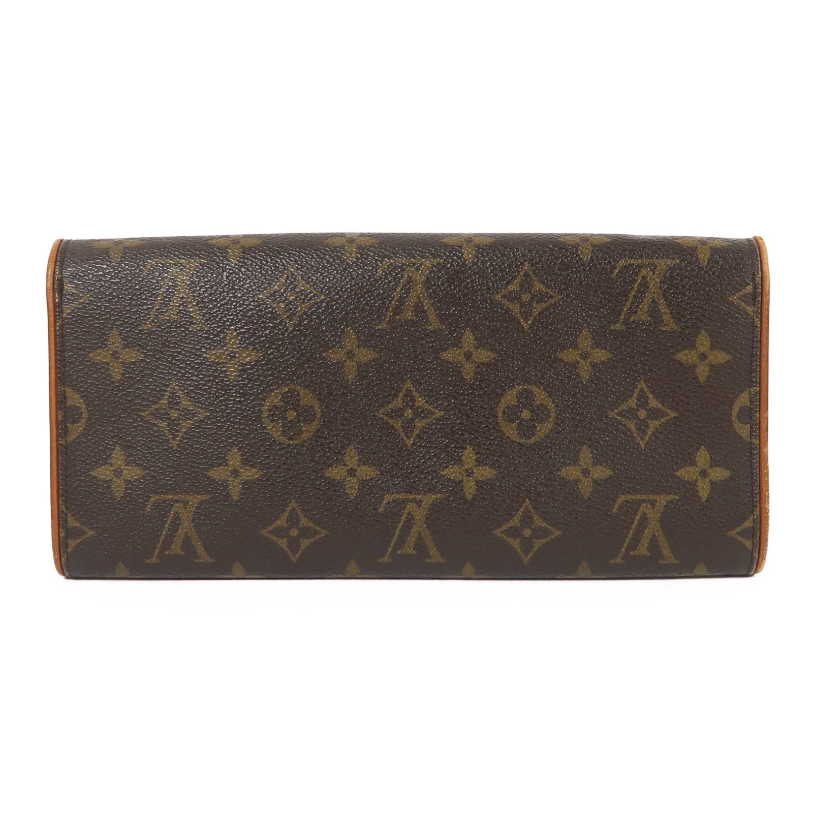 LOUIS VUITTON Monogram Pochette Twin GM金扣肩背袋啡色