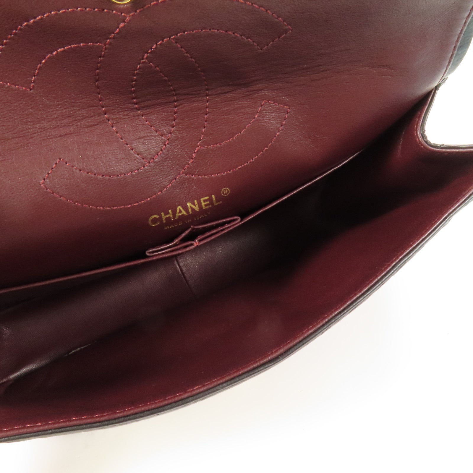 CHANEL 牛皮皮革2.55金扣鏈帶肩背袋