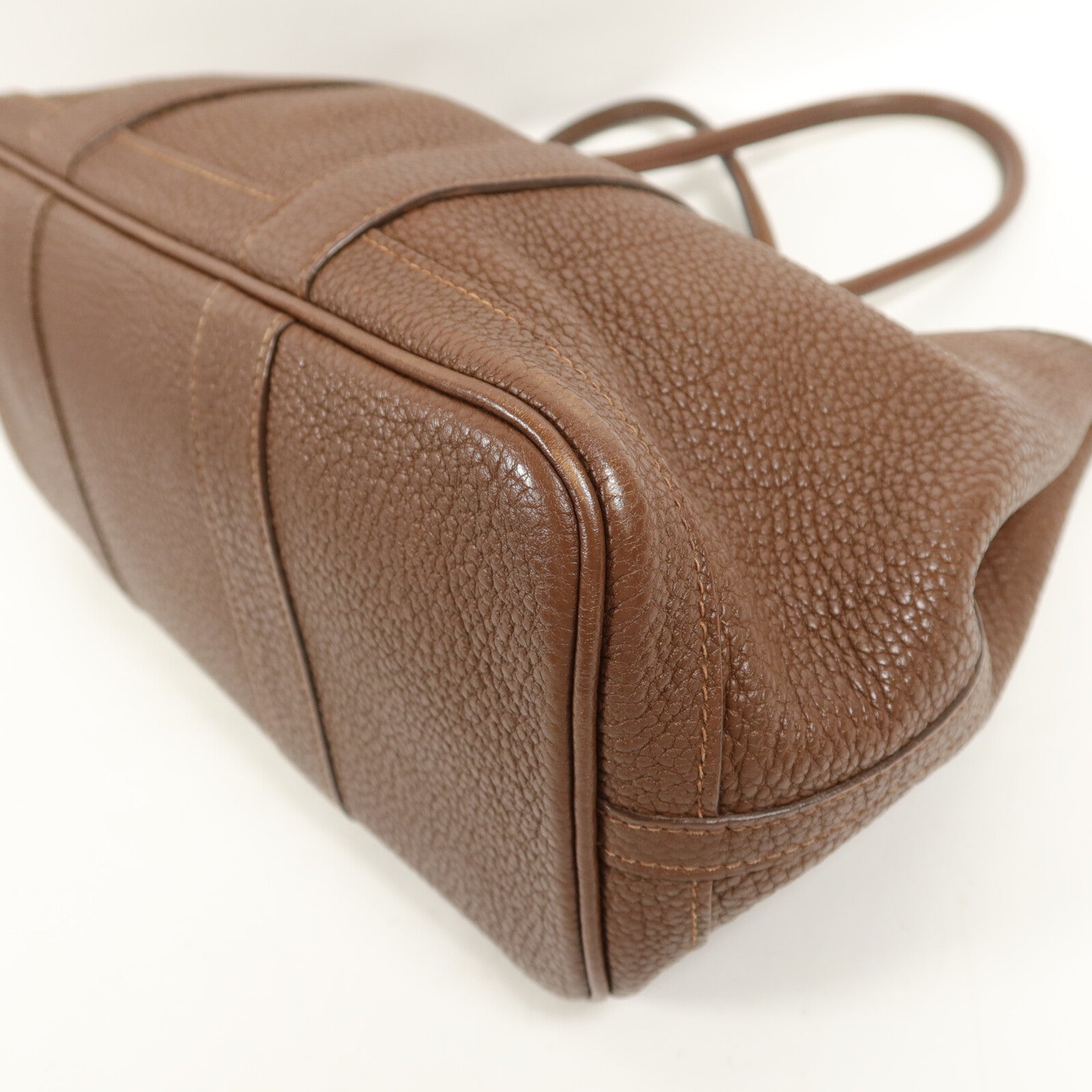 HERMES Negonda皮革Garden Party TPM手挽袋Marron Fonce