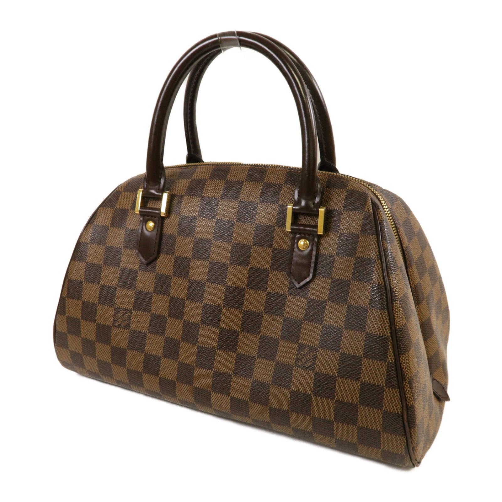 LOUIS VUITTON 【激減優惠】Damier Ebene Rivera MM金扣手挽袋啡色