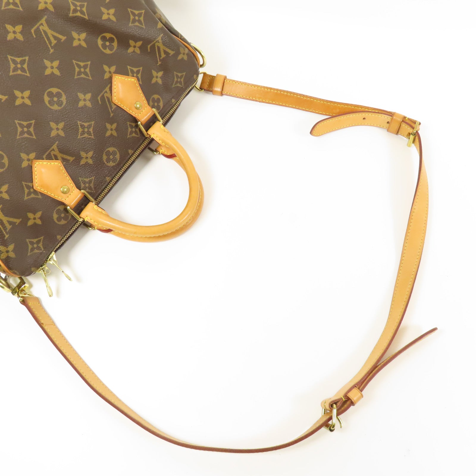 LOUIS VUITTON Monogram Speedy Bandouliere 30金扣手挽肩背兩用袋