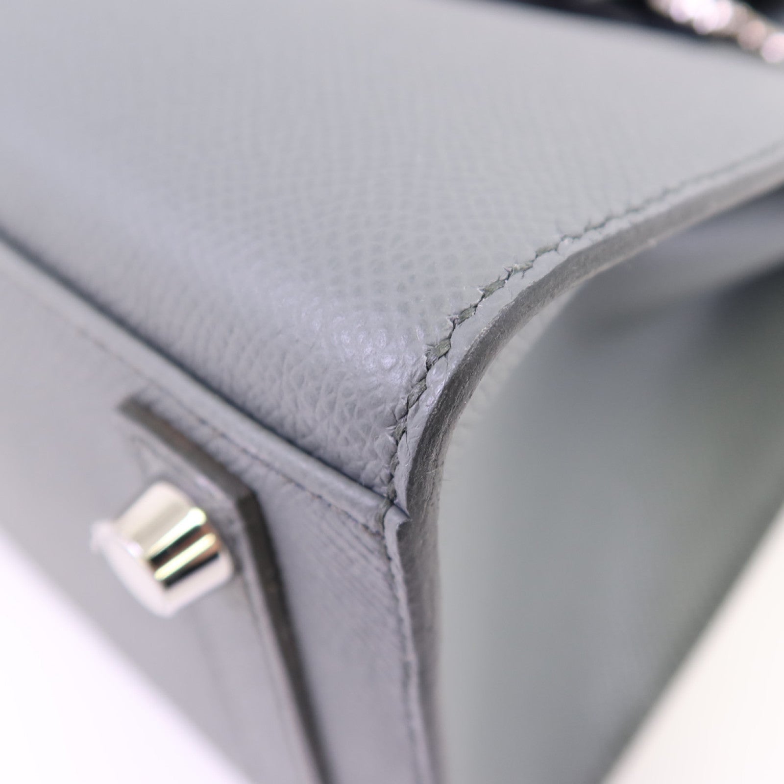 HERMES Epsom皮革Birkin Sellier 25銀扣手挽袋
