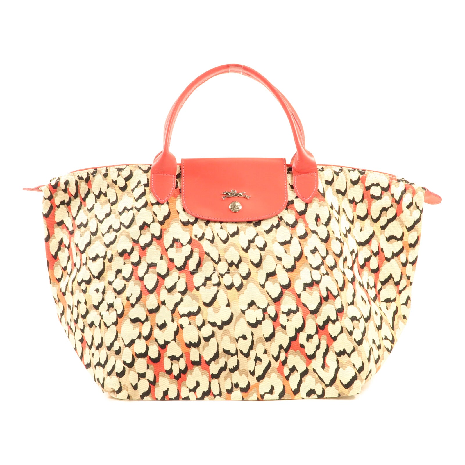 Longchamp 帆布Tote Bag銀扣手挽袋