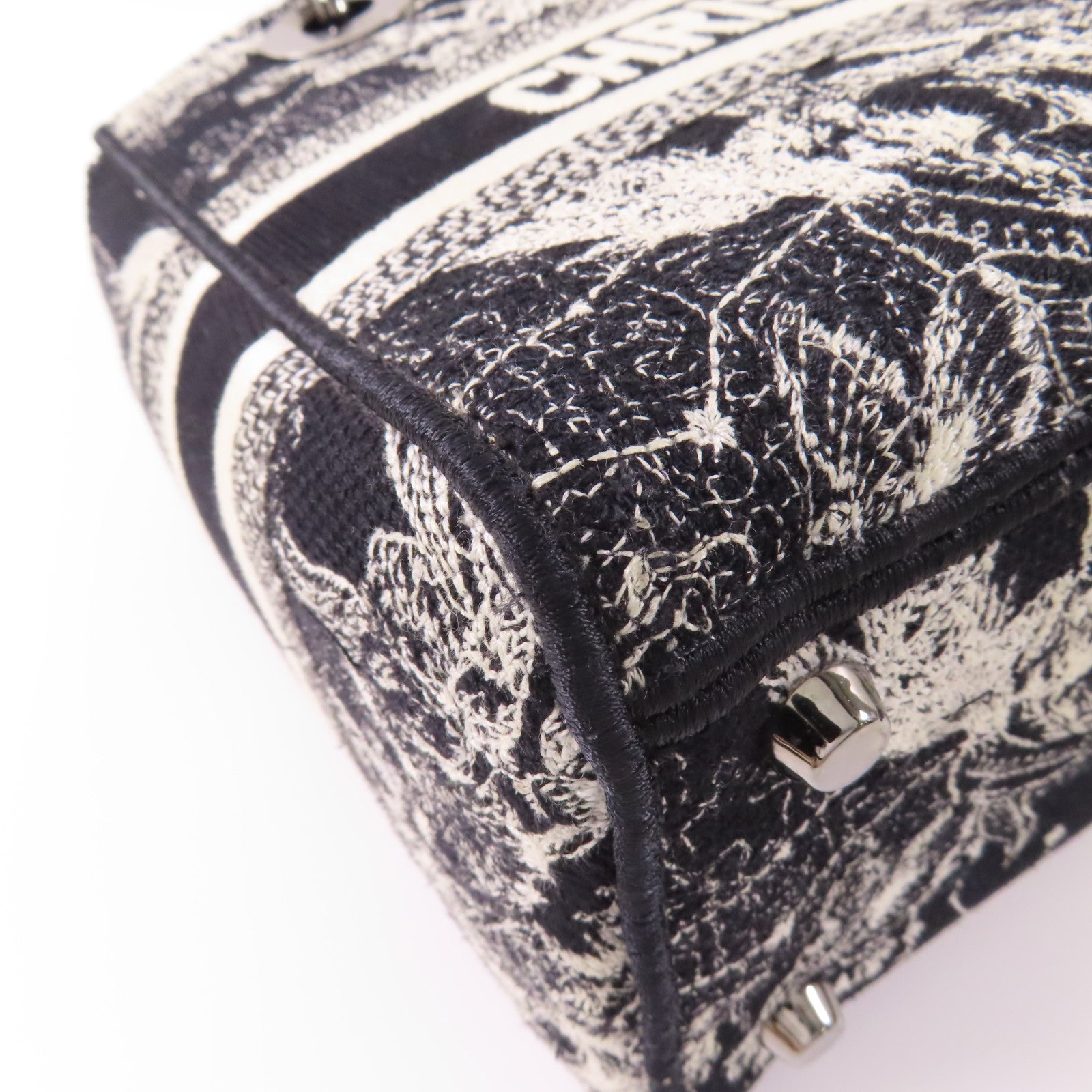 Dior 帆布Lady D-Lite Medium手挽肩背兩用袋