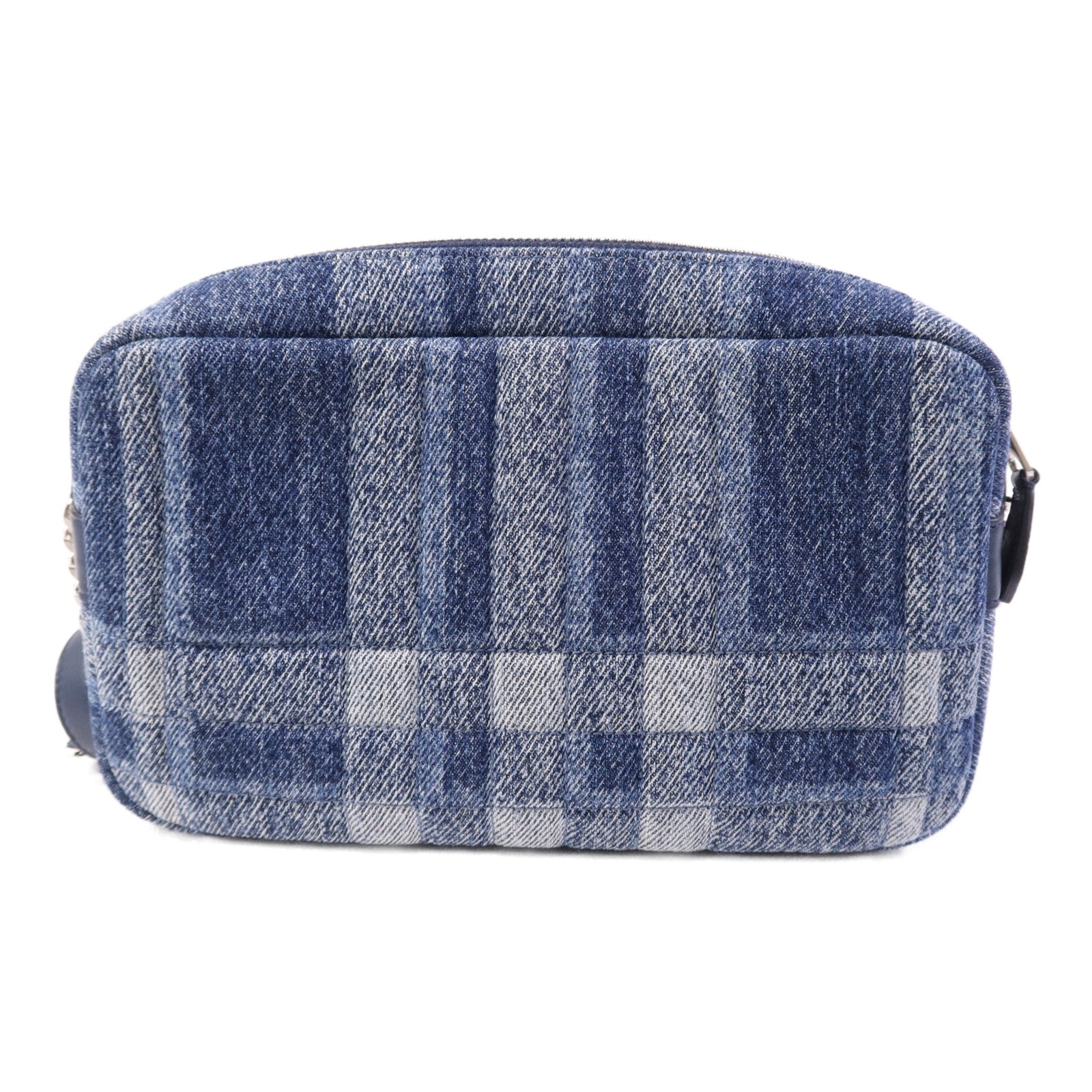 BURBERRY 【激減優惠】棉質Shoulder Bag銀扣鏈帶肩背袋