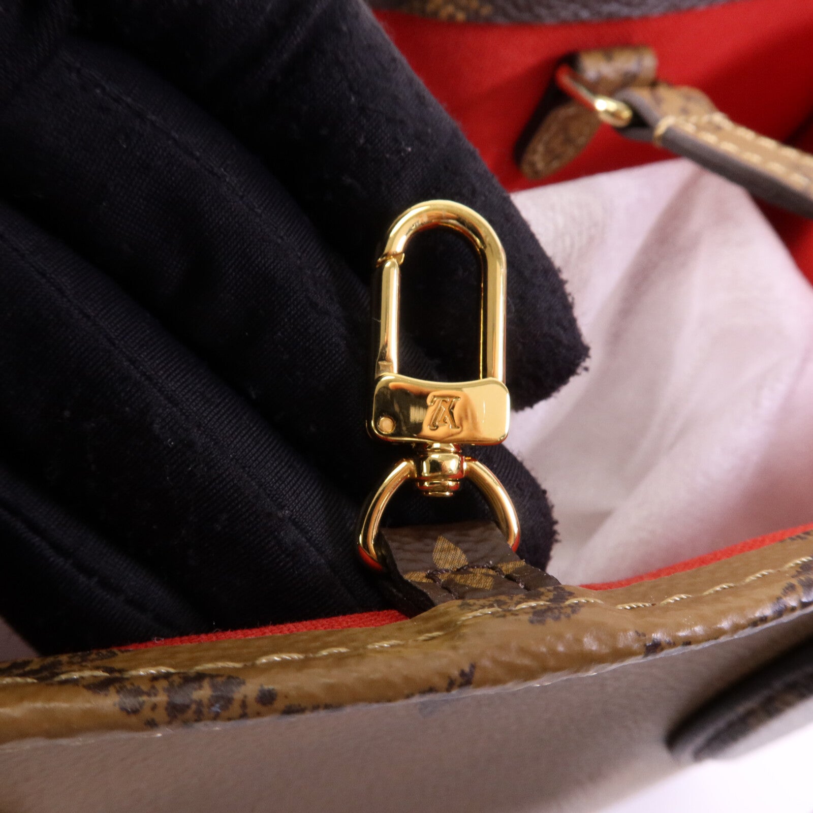 LOUIS VUITTON Monogram Giant On The Go MM金扣手挽肩背兩用袋