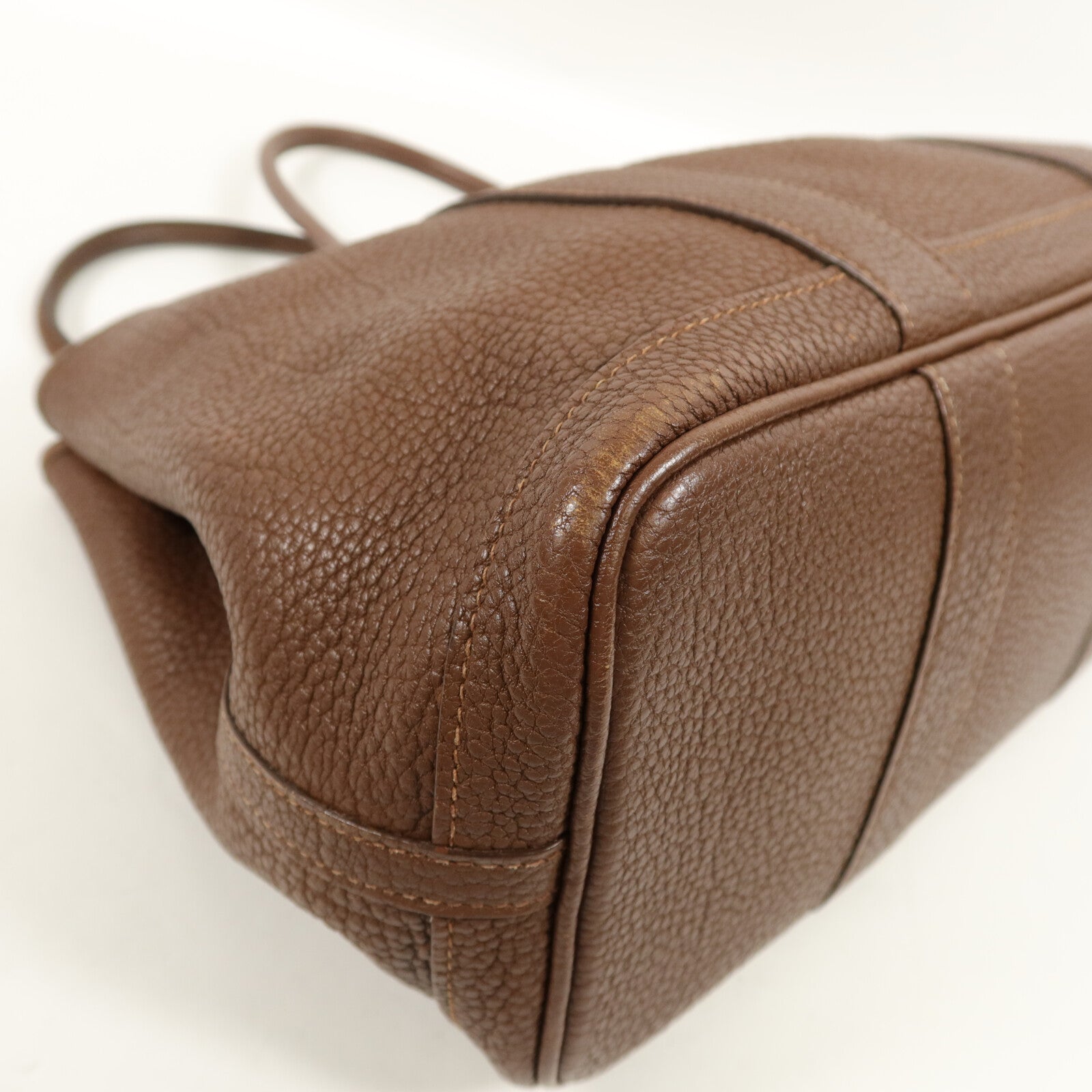 HERMES Negonda皮革Garden Party TPM手挽袋Marron Fonce