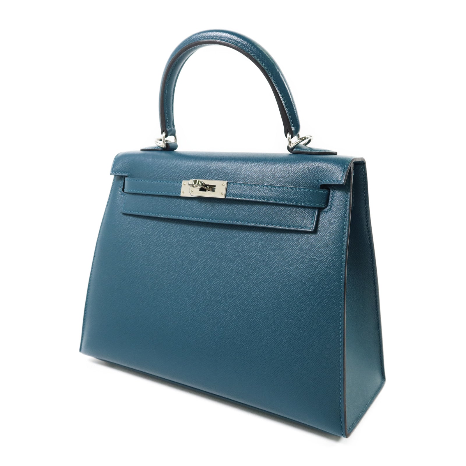 HERMES Madame皮革Kelly 25銀扣手挽肩背兩用袋