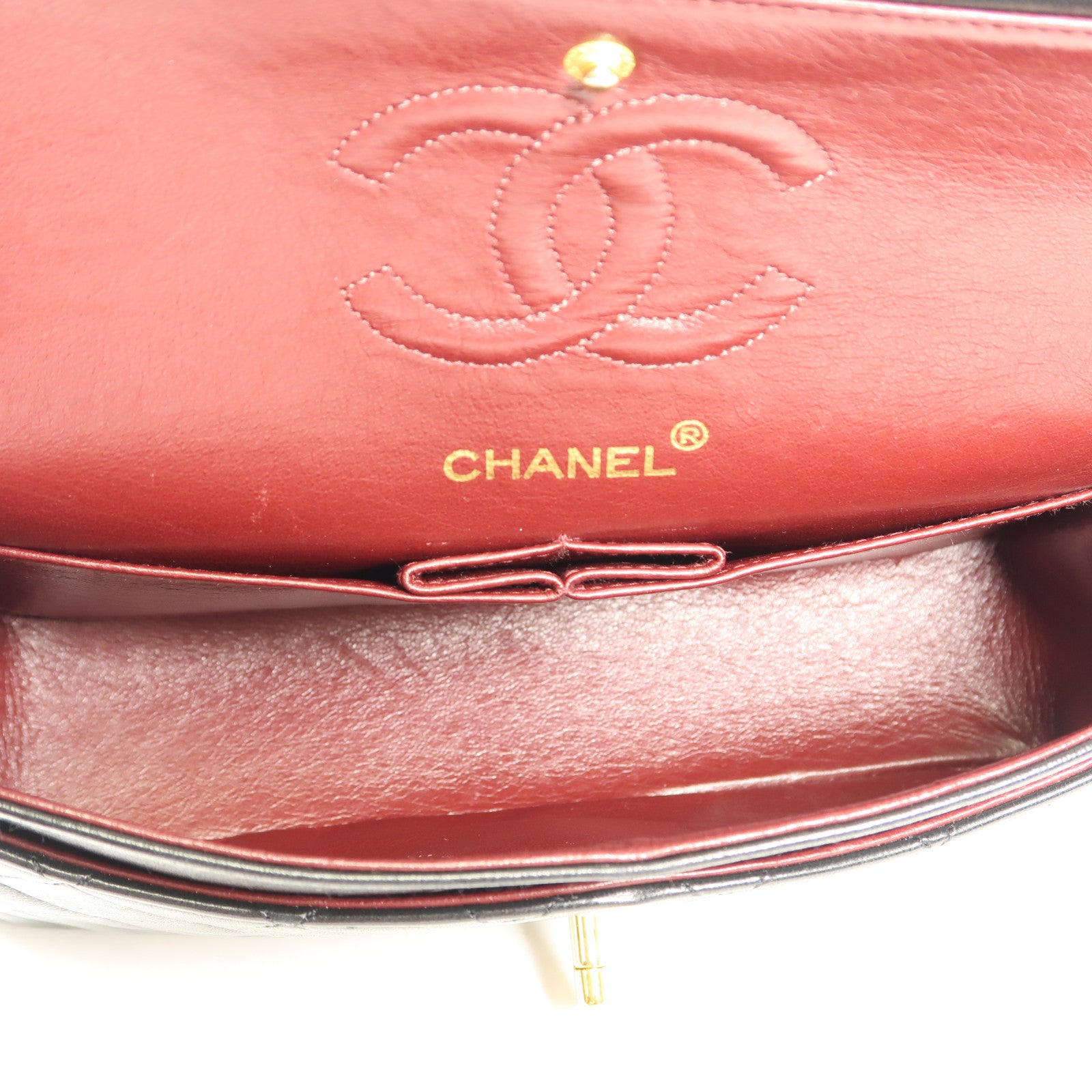CHANEL 羊皮皮革Classic 23 Vintage金扣鏈帶肩背袋