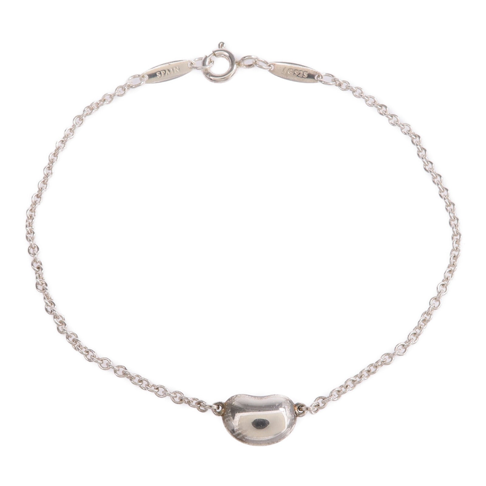TIFFANY＆CO 925純銀Elsa Peretti Bean Design Bracelet手鏈