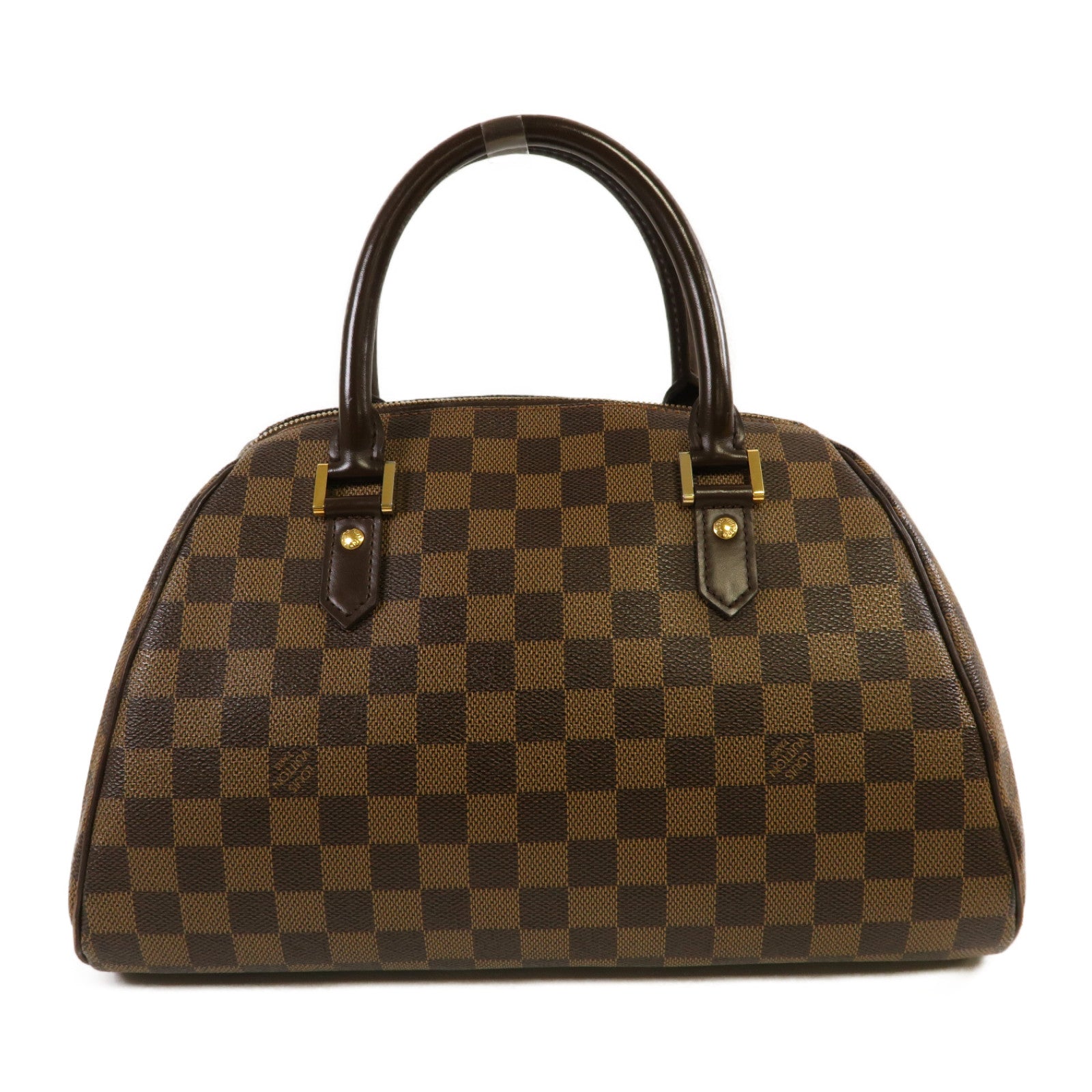 LOUIS VUITTON 【激減優惠】Damier Ebene Rivera MM金扣手挽袋啡色