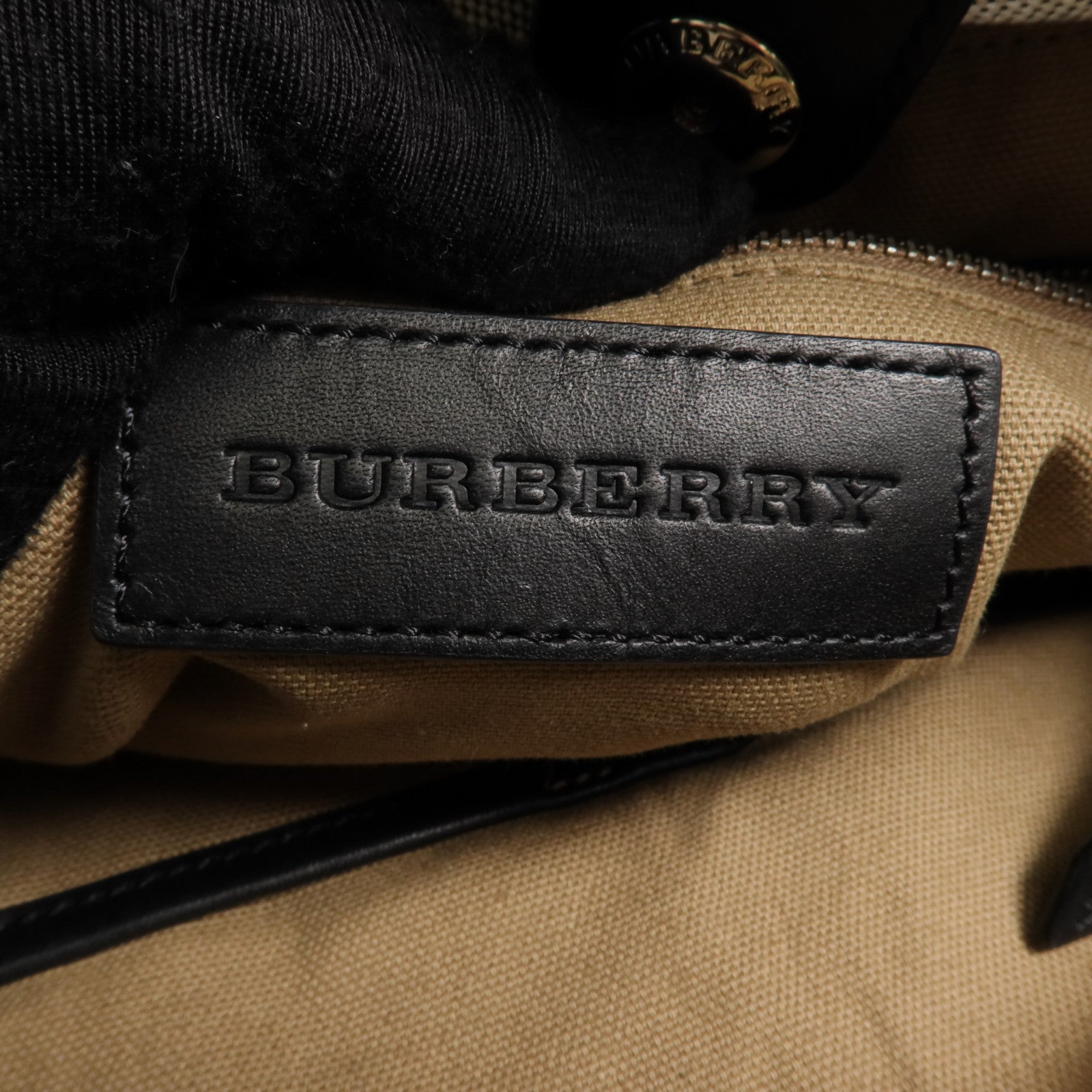 BURBERRY 牛皮皮革Ashby Leather Hobo金扣手挽肩背兩用袋
